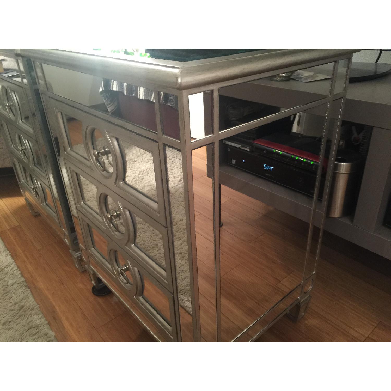 Monarch Specialties Mirrored Nightstands/Accent Tables - Pair - image-8