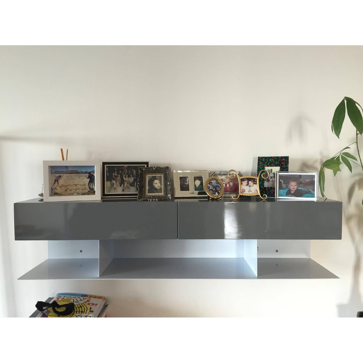 CB2 Wall Mounted Shelves with Drawers - image-1