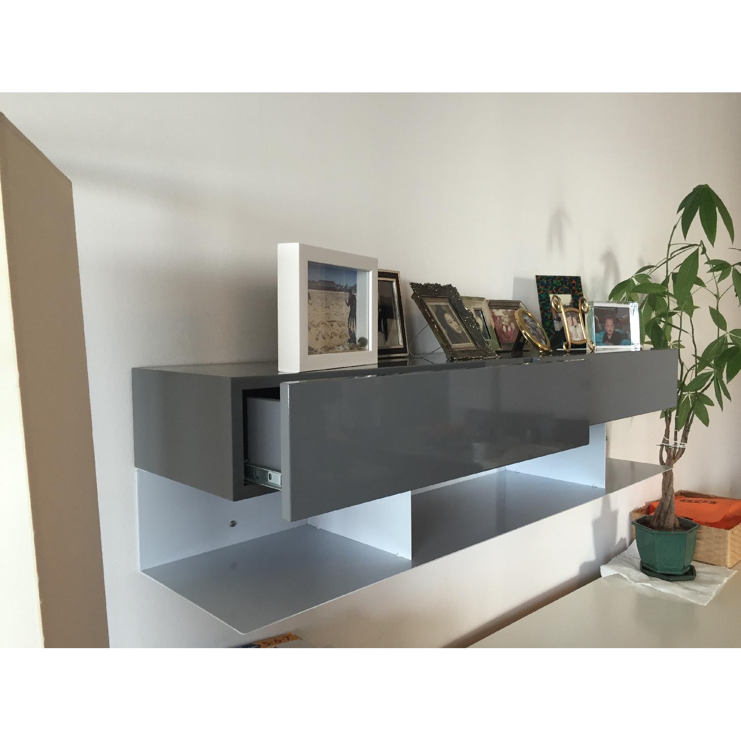 CB2 Wall Mounted Shelves with Drawers - image-3