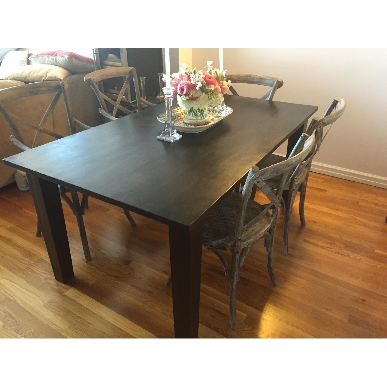 Crate & Barrel Basque Dining Table in Java - image-3