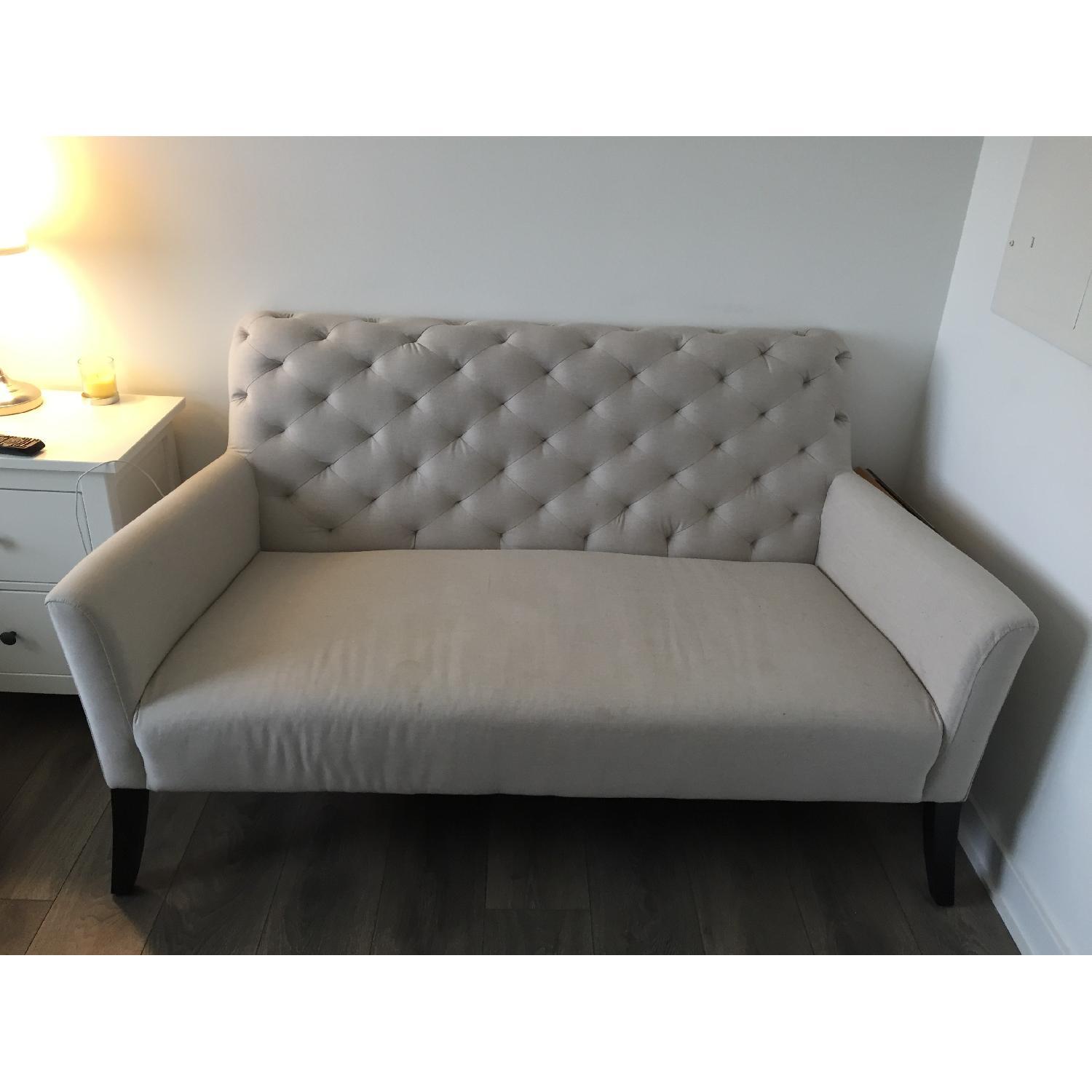 West Elm Tufted Loveseat - image-1