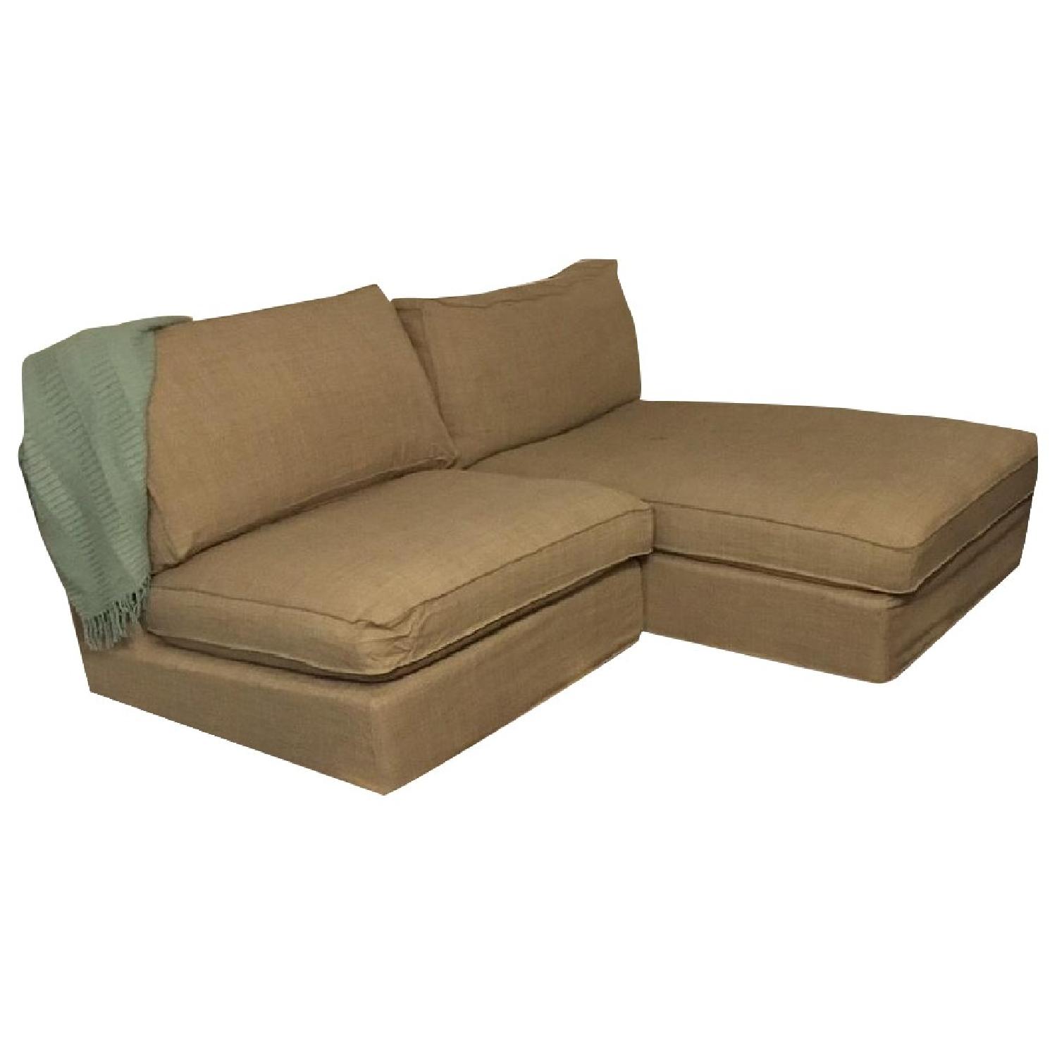 Ikea Kivik Chaise Lounge w/ Isunda Beige Cover AptDeco