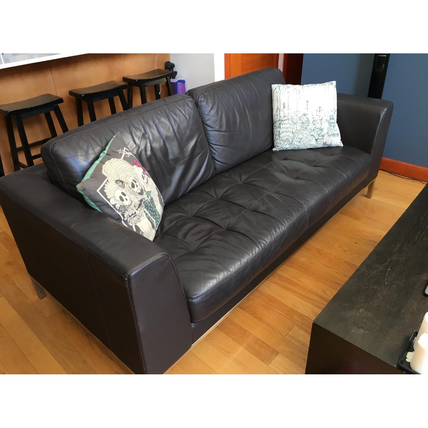 Natuzzi Italsofa Leather Couch - image-2