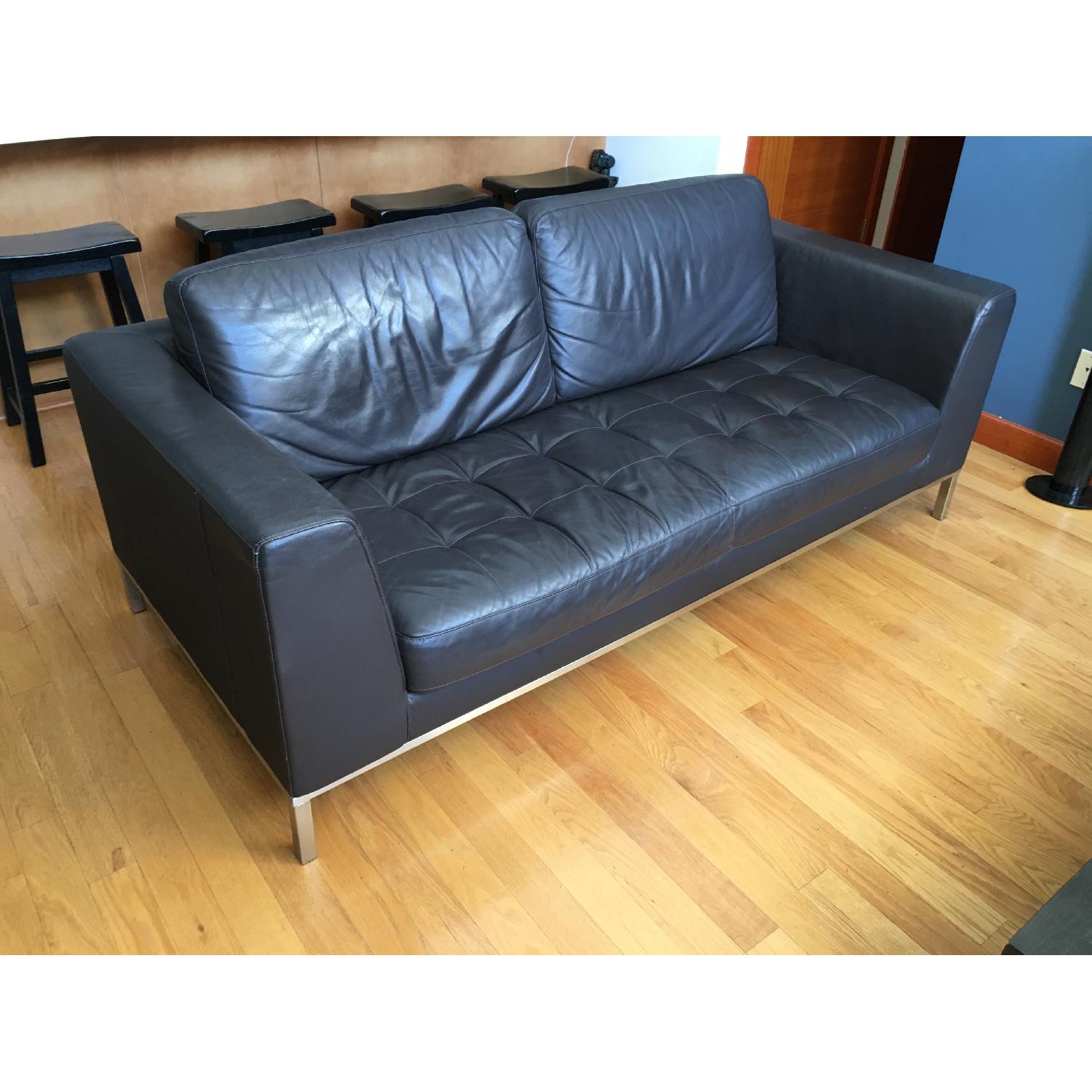 Natuzzi Italsofa Leather Couch - image-5