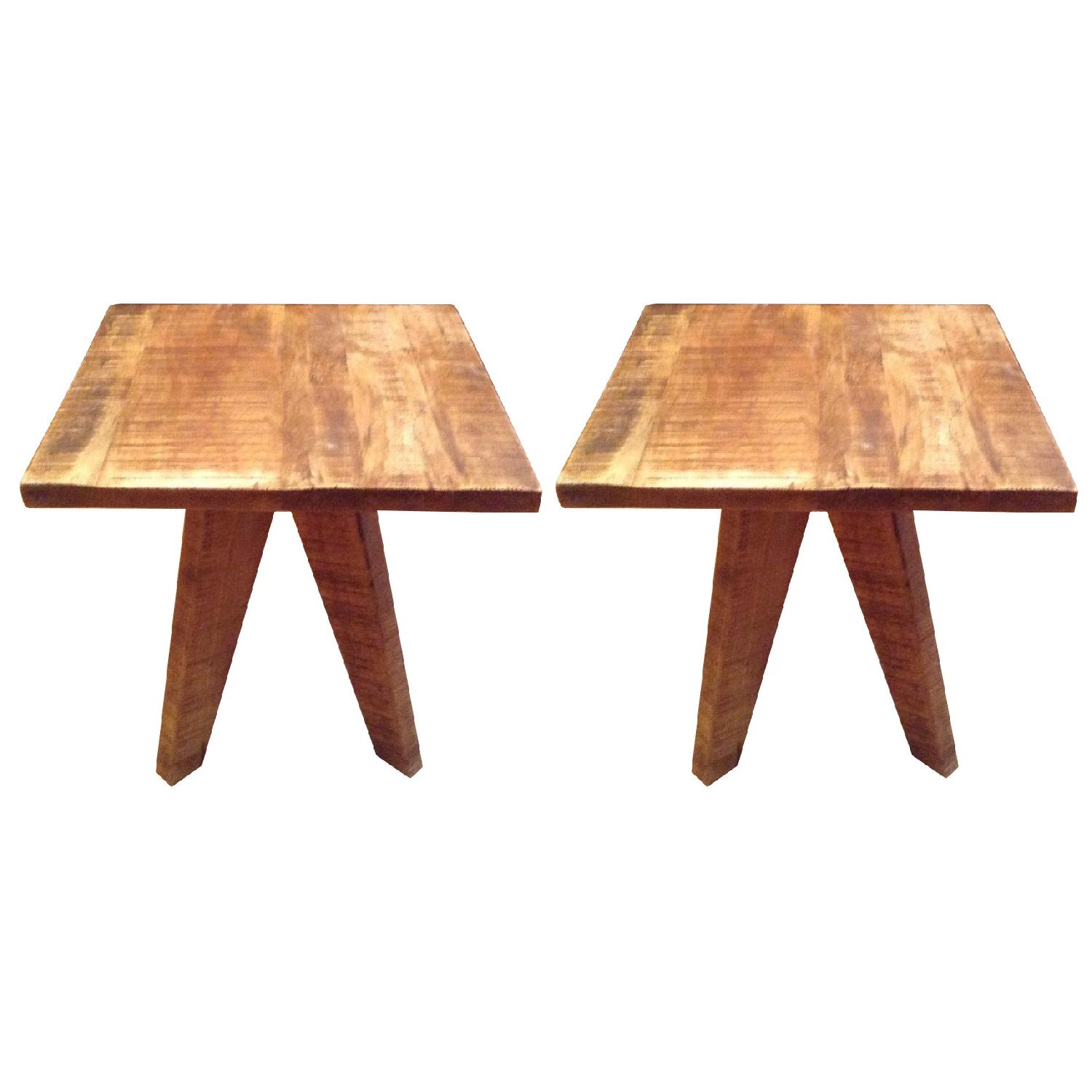 Mango Wood Console Table + 2 Coffee Tables - image-8
