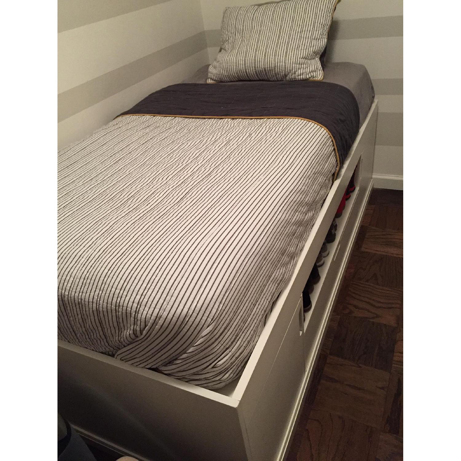 Pottery Barn Twin Bed w/ Storage AptDeco