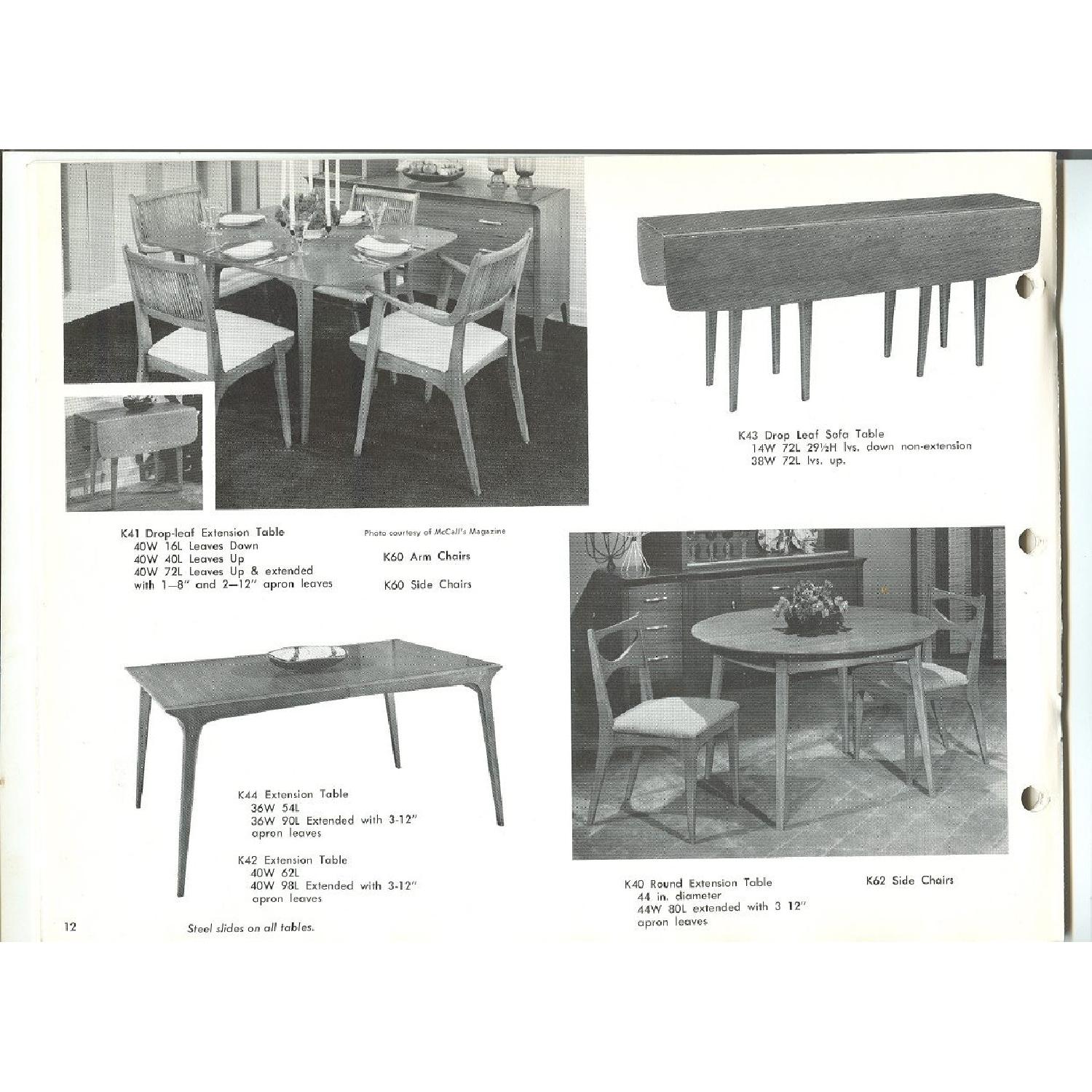 Drexel Vintage John Van Koert Drop-Leaf Extension Table - image-13