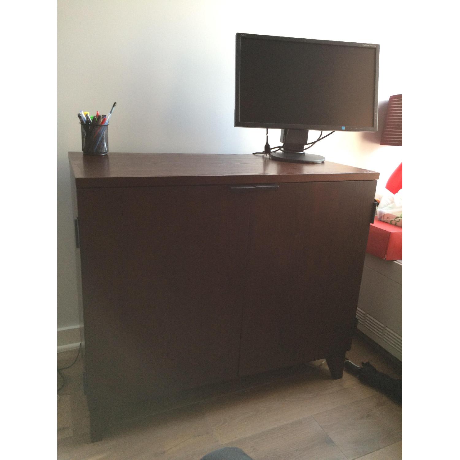 Crate & Barrel Home Office Cabinet/Desk - image-1