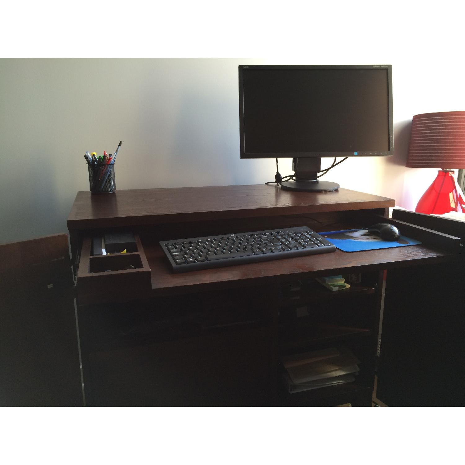 Crate & Barrel Home Office Cabinet/Desk - image-2