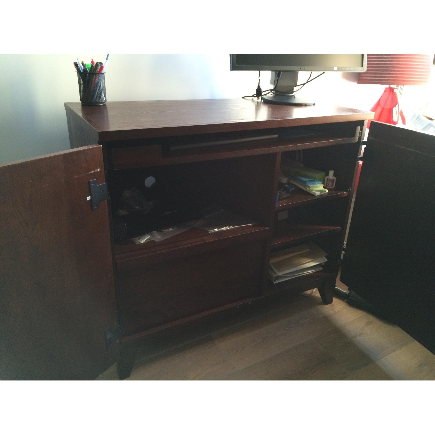 Crate & Barrel Home Office Cabinet/Desk - image-3