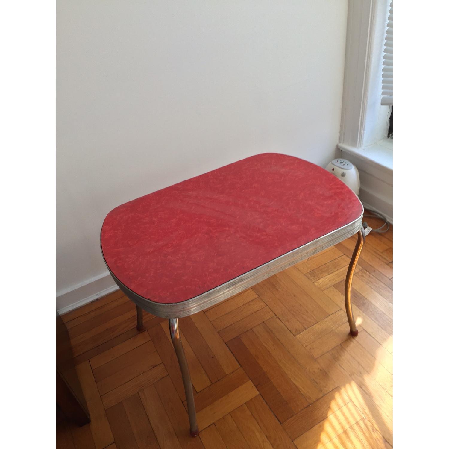 Vintage Red Formica Table - image-1