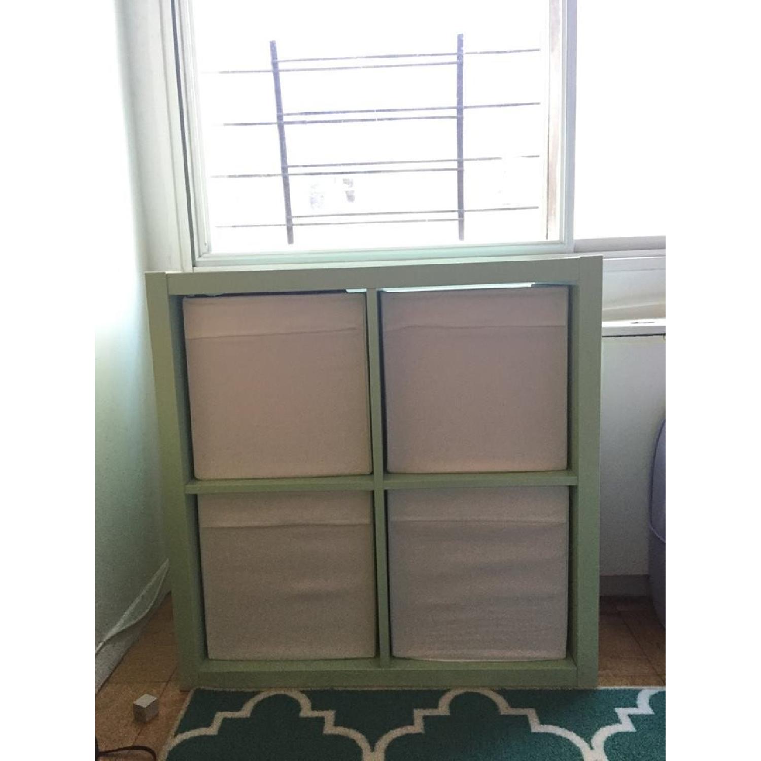 Ikea Kallax Mint Green Bookcase/Storage Unit AptDeco
