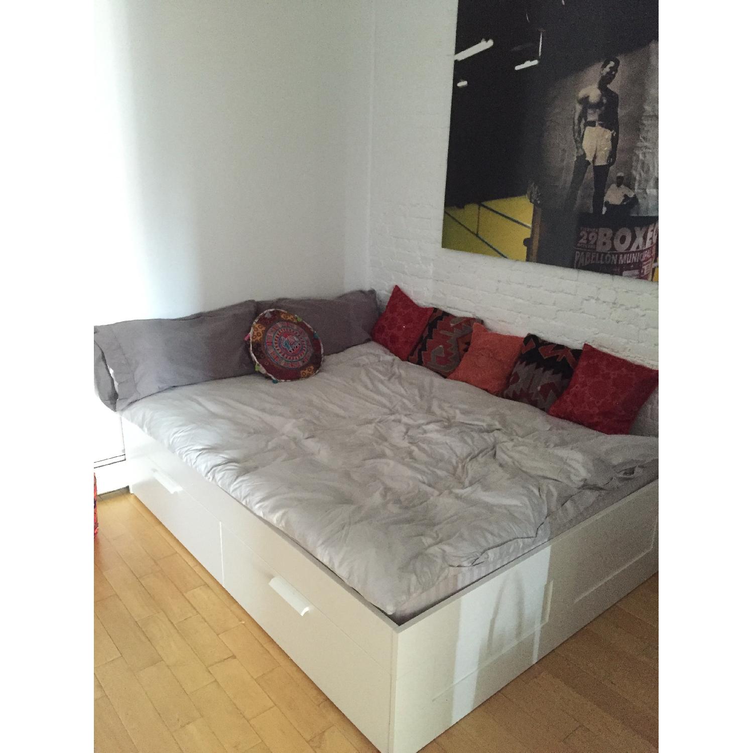 Ikea Queen Size Storage Bed Frame - image-2