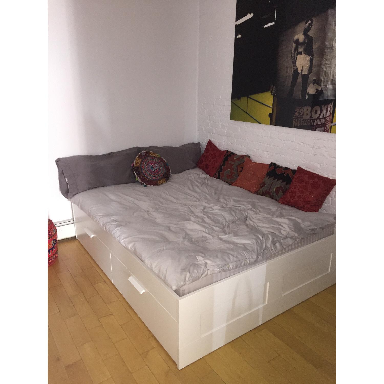 Ikea Queen Size Storage Bed Frame - image-3