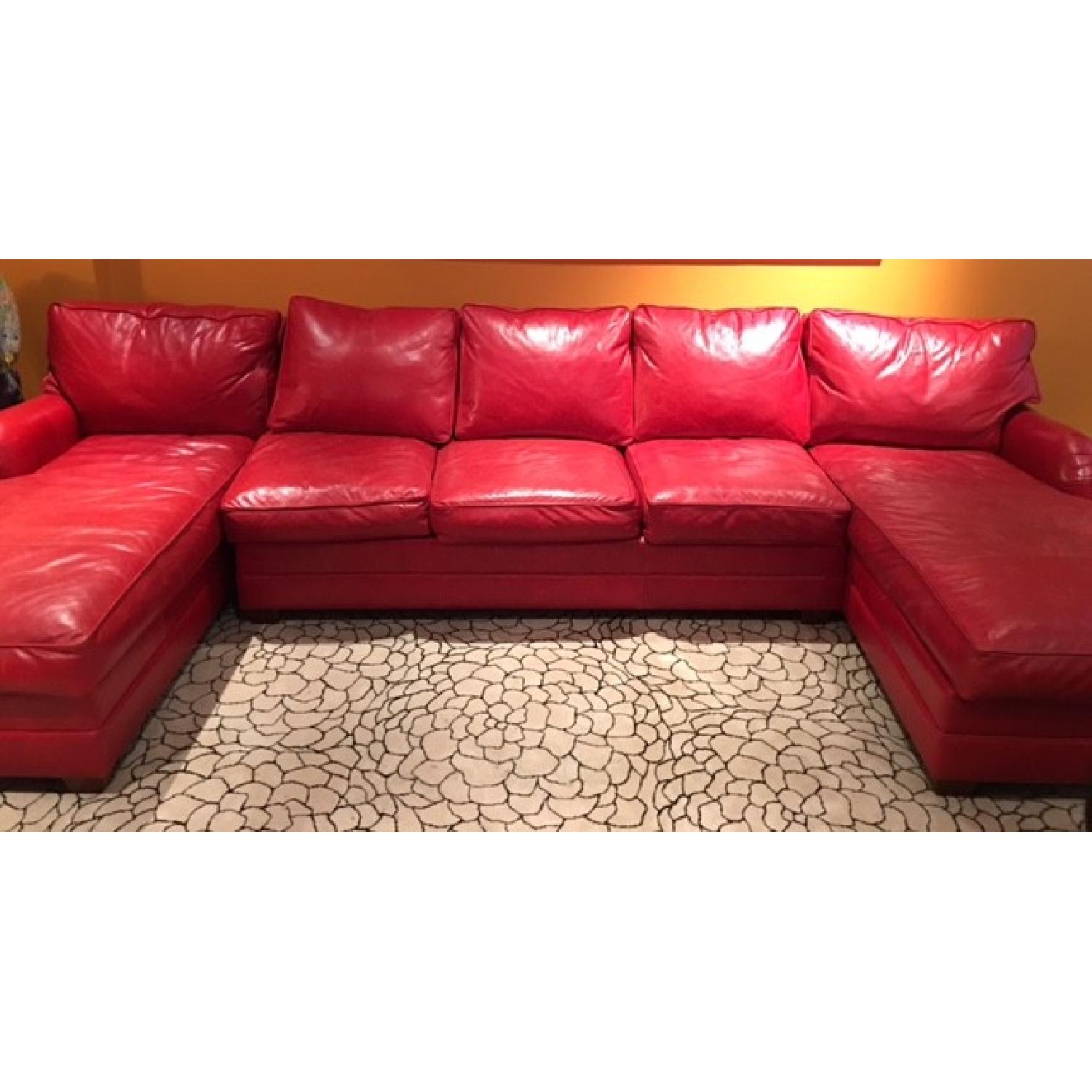 Walter E Smithe Leather Sectional - image-1