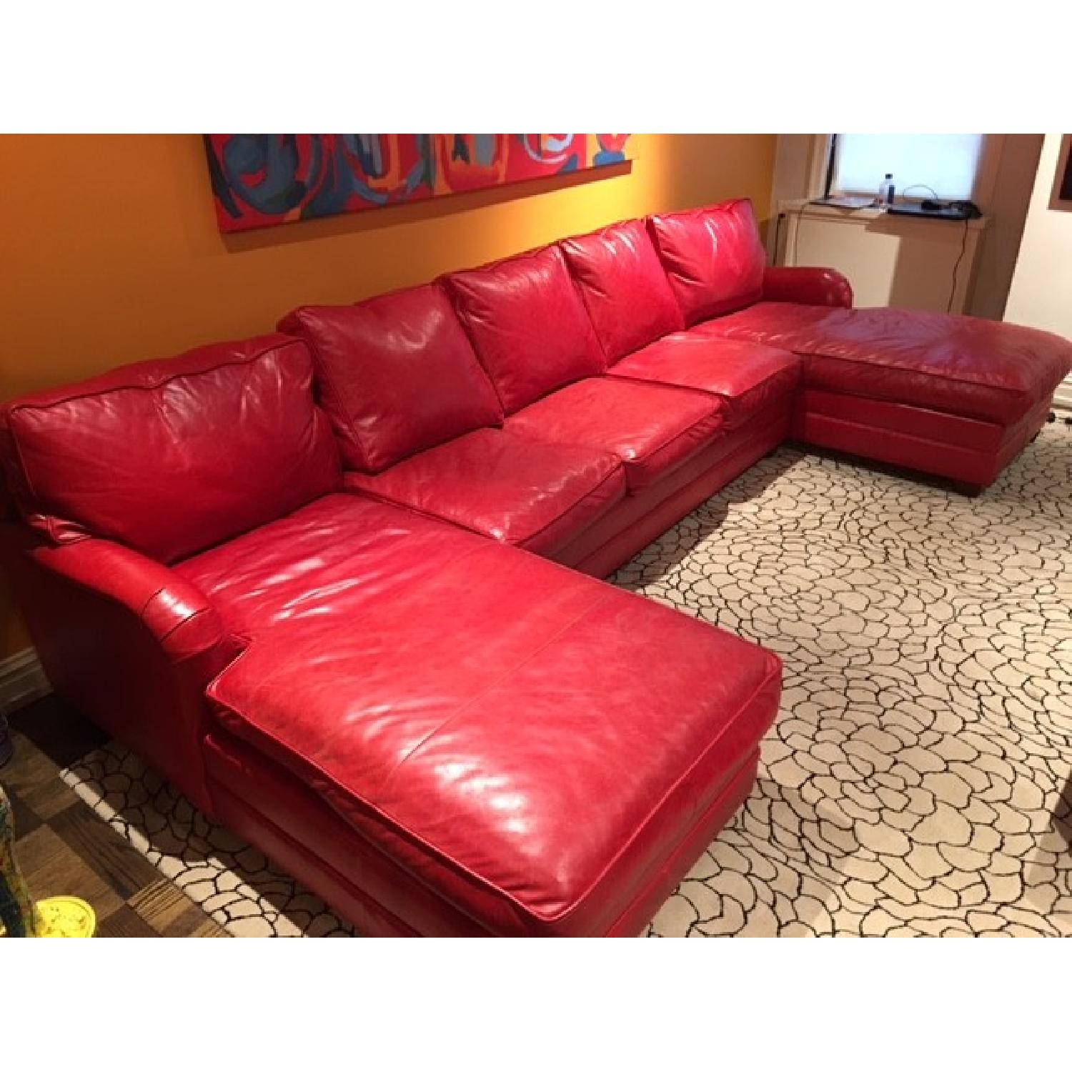 Walter E Smithe Leather Sectional - image-2