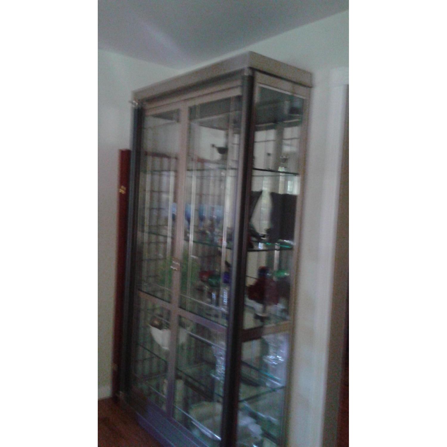 Raymour & Flanigan Beveled Glass Curios - Pair - image-2