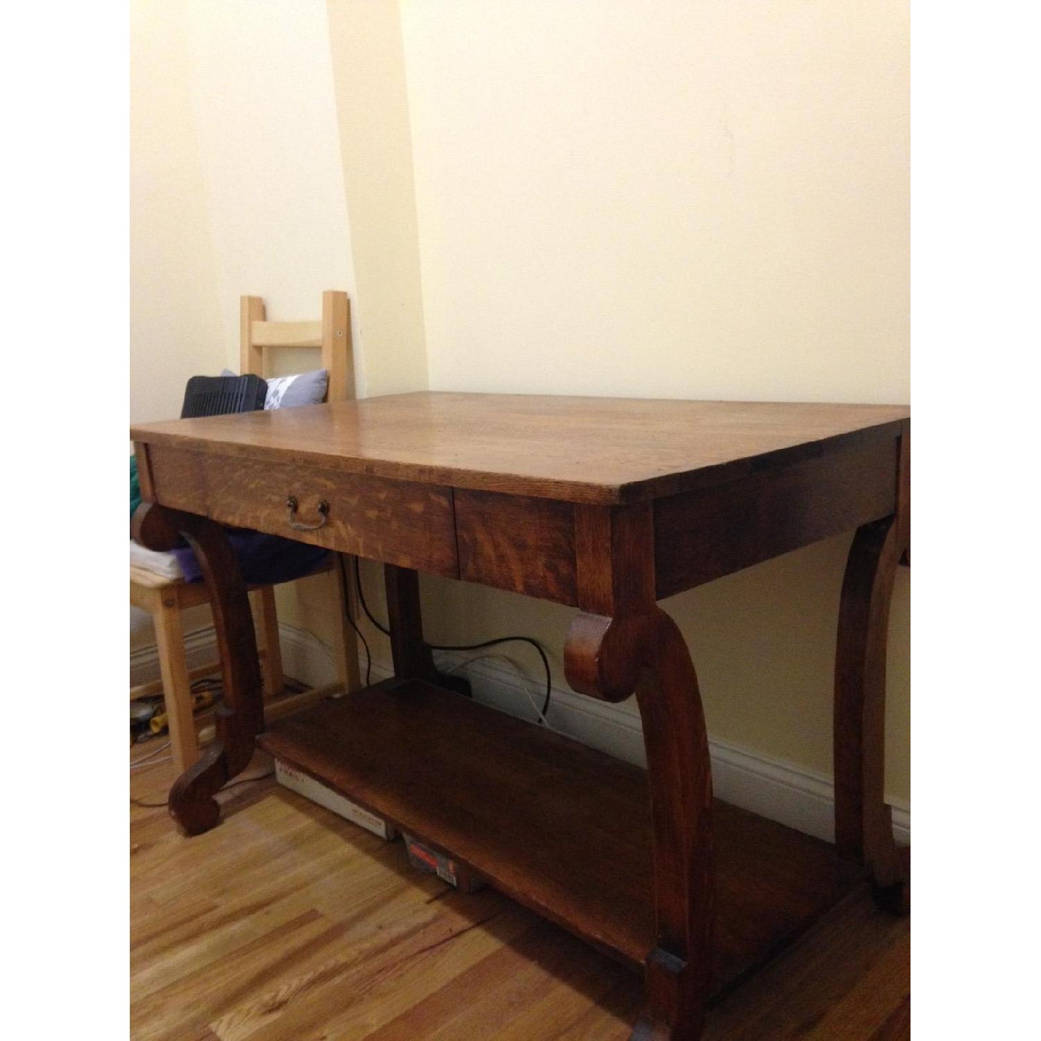 Antique Oak Desk - image-2