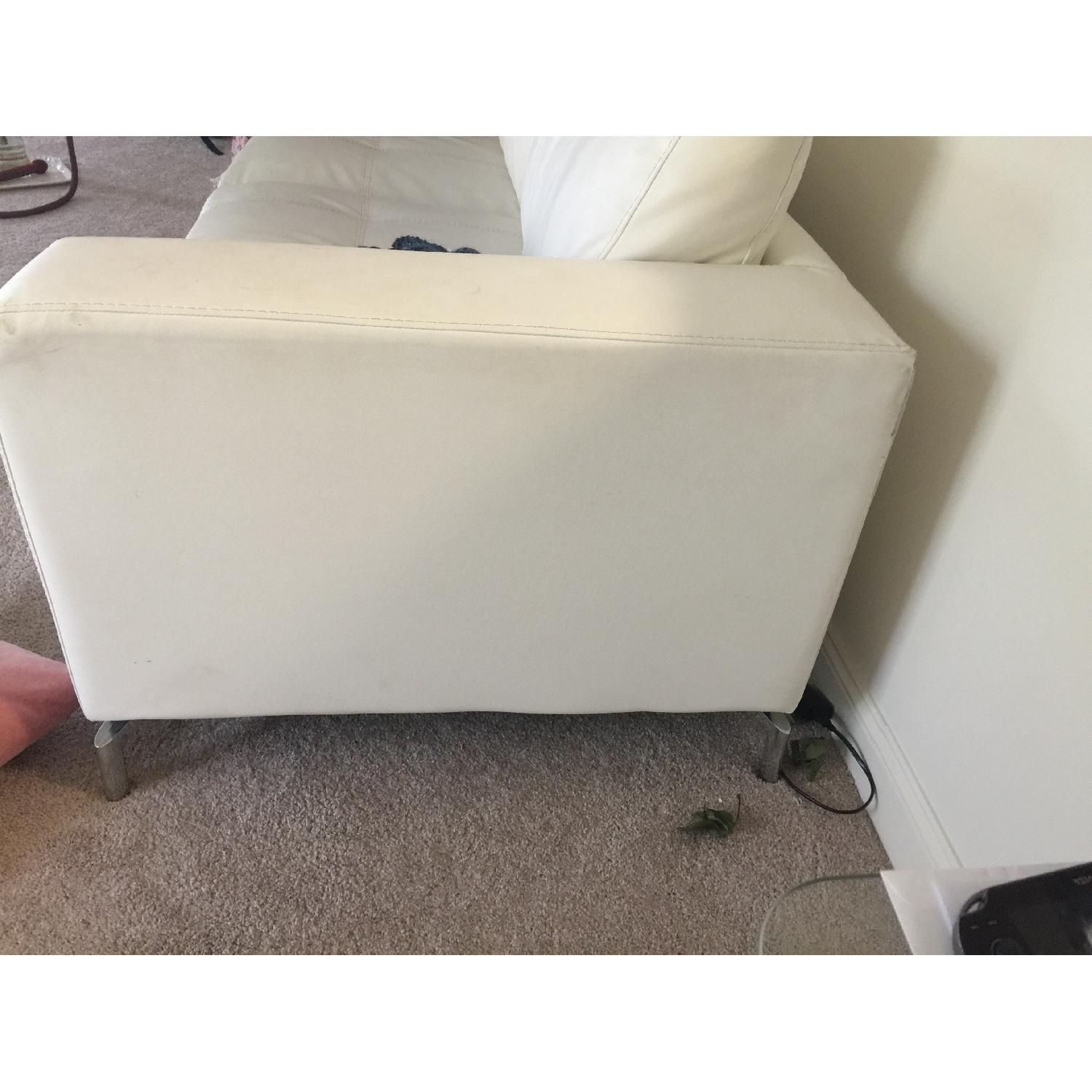 White Leather Sofa + Loveseat - image-3