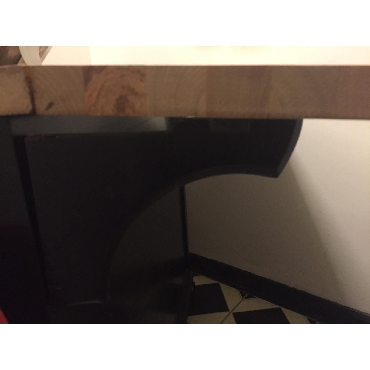 Crate & Barrel Butcher Block Top Island Bar w/ 2 Stools - image-5