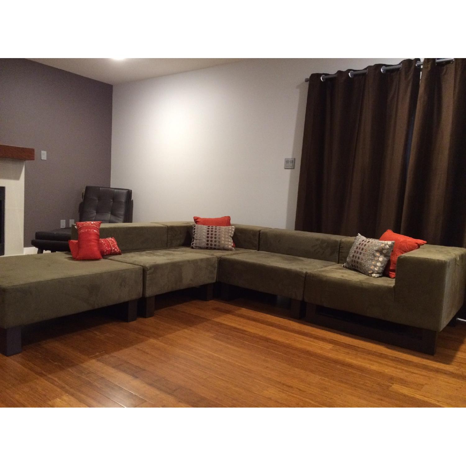 West Elm Tillary Modular Sectional with Ottoman - image-1