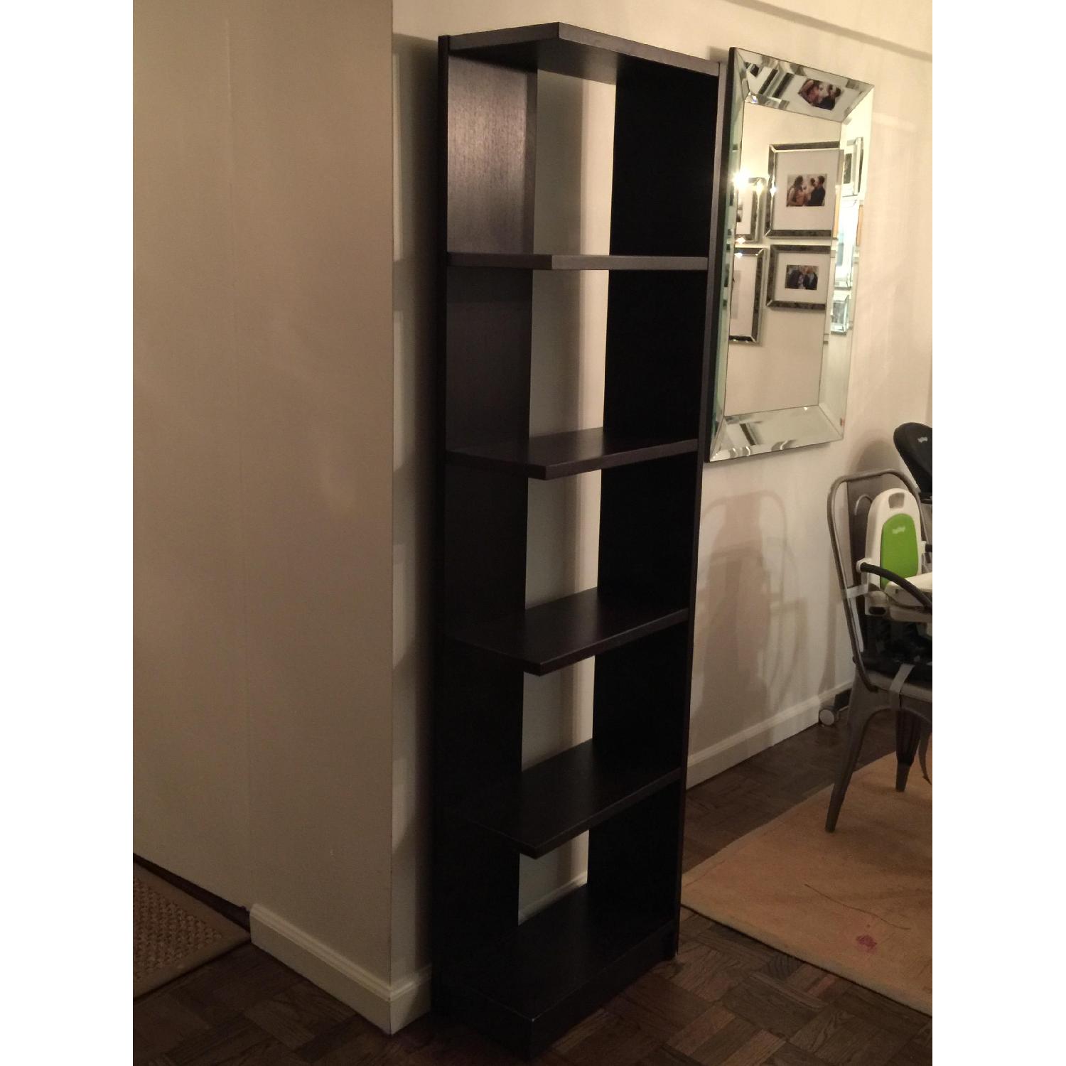 Crate & Barrel Black Elements Reversible Bookcase AptDeco