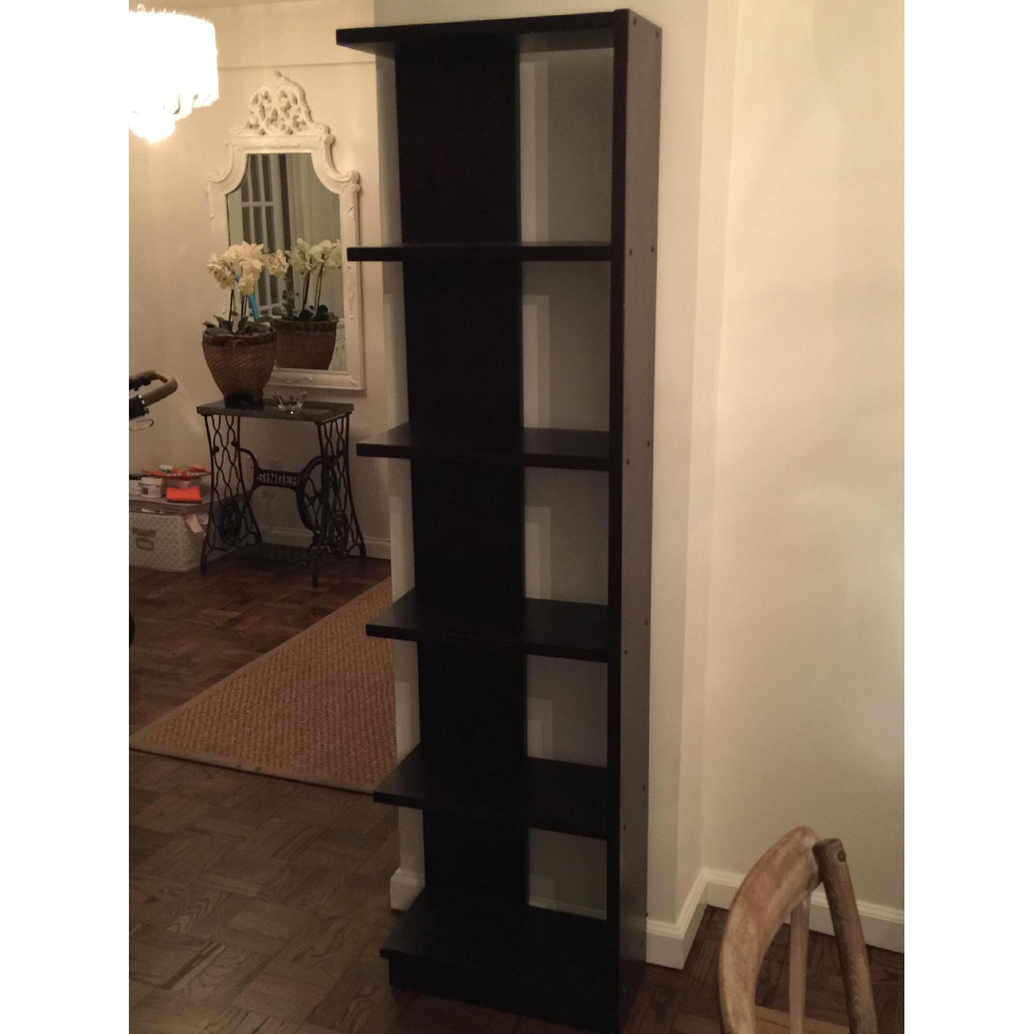 Crate & Barrel Black Elements Reversible Bookcase AptDeco