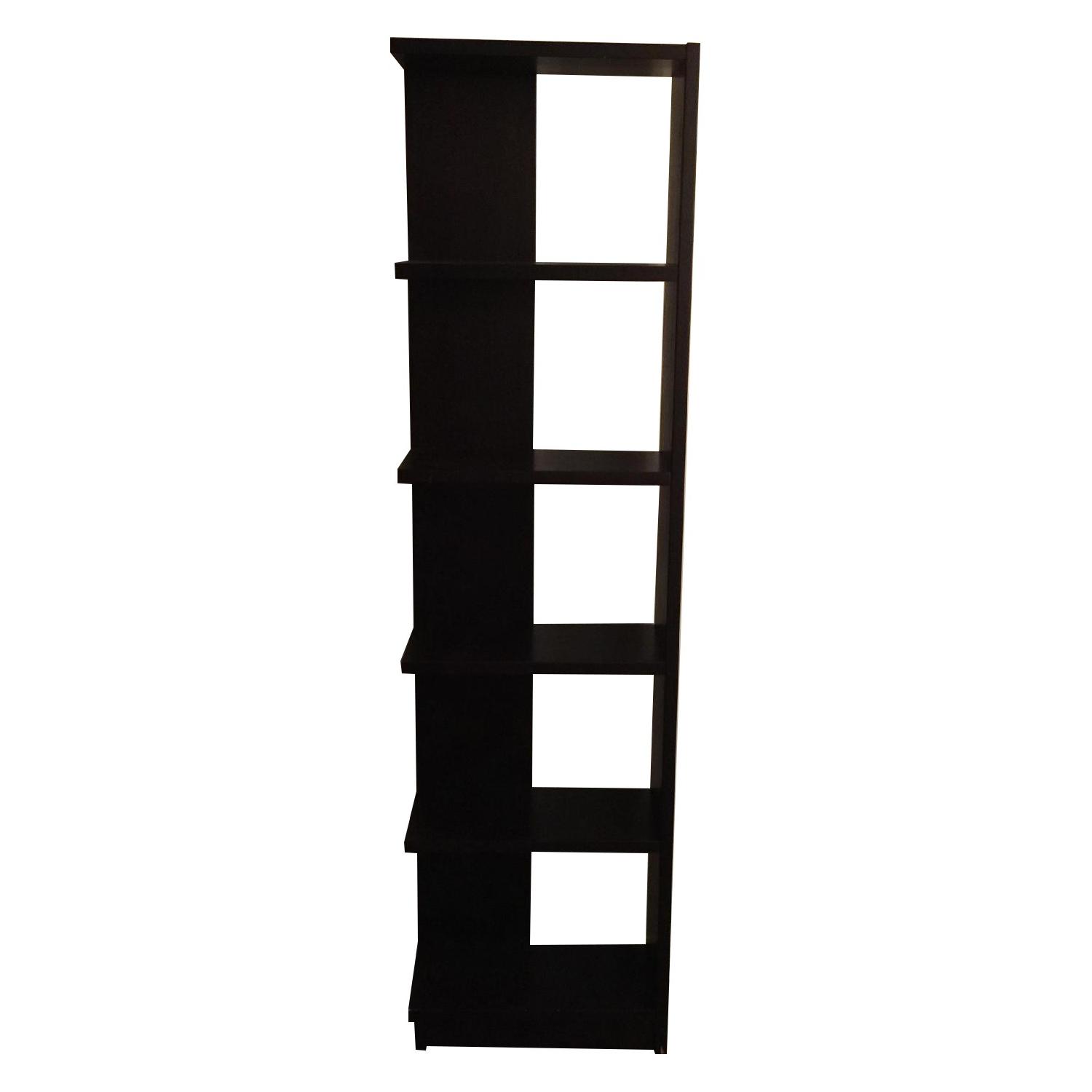 Crate & Barrel Black Elements Reversible Bookcase AptDeco