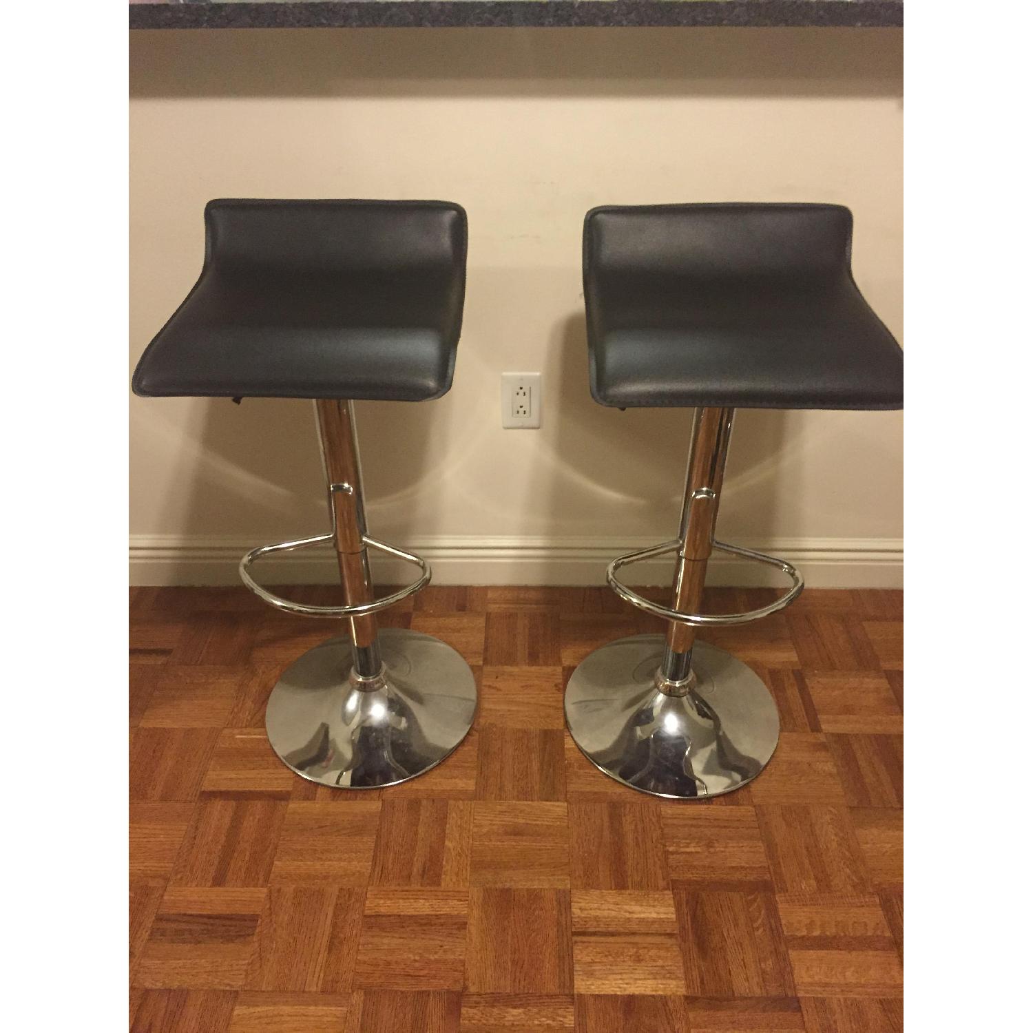 Height Adjustable Bar Stools - Pair - image-1
