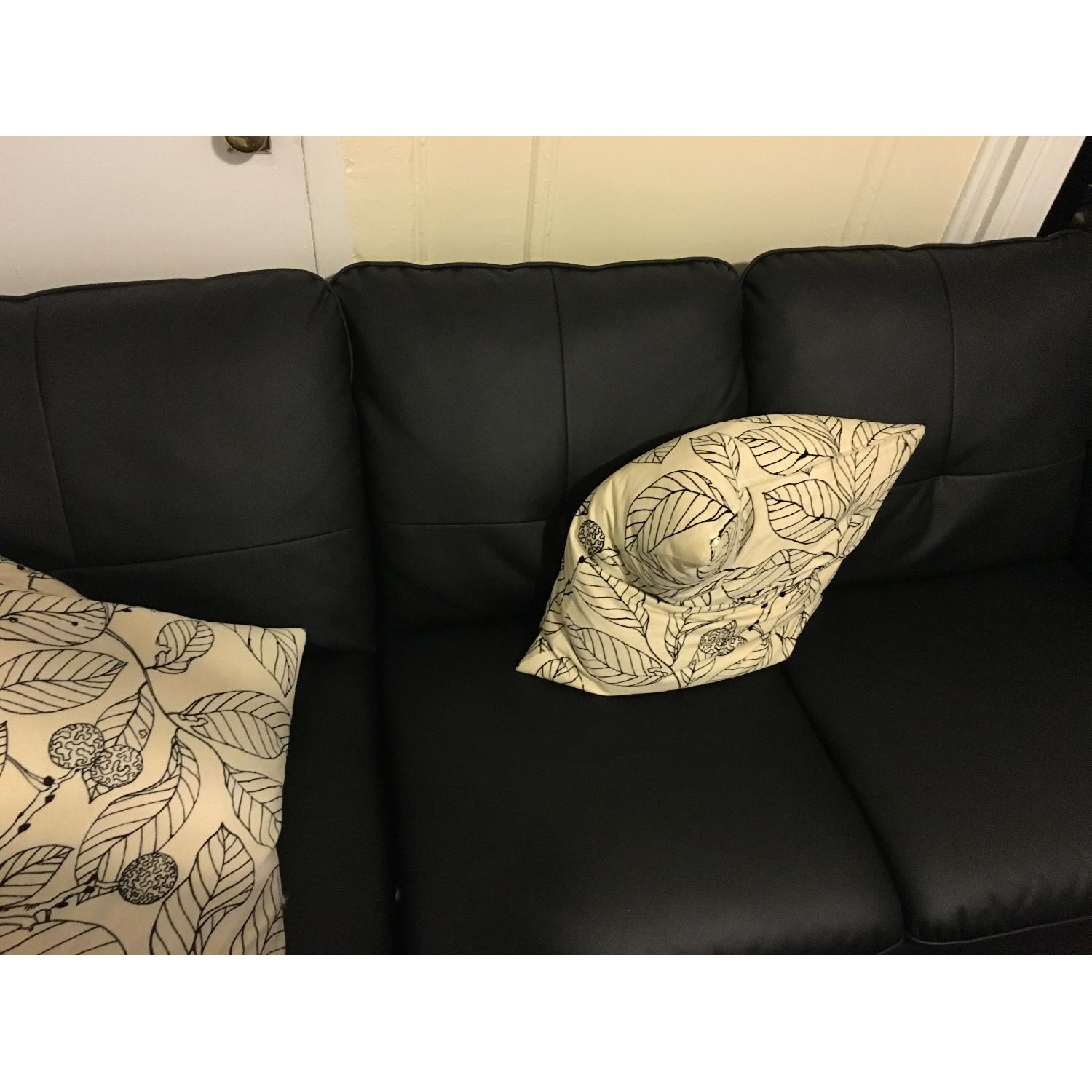Ikea Black Sectional Sofa - image-1