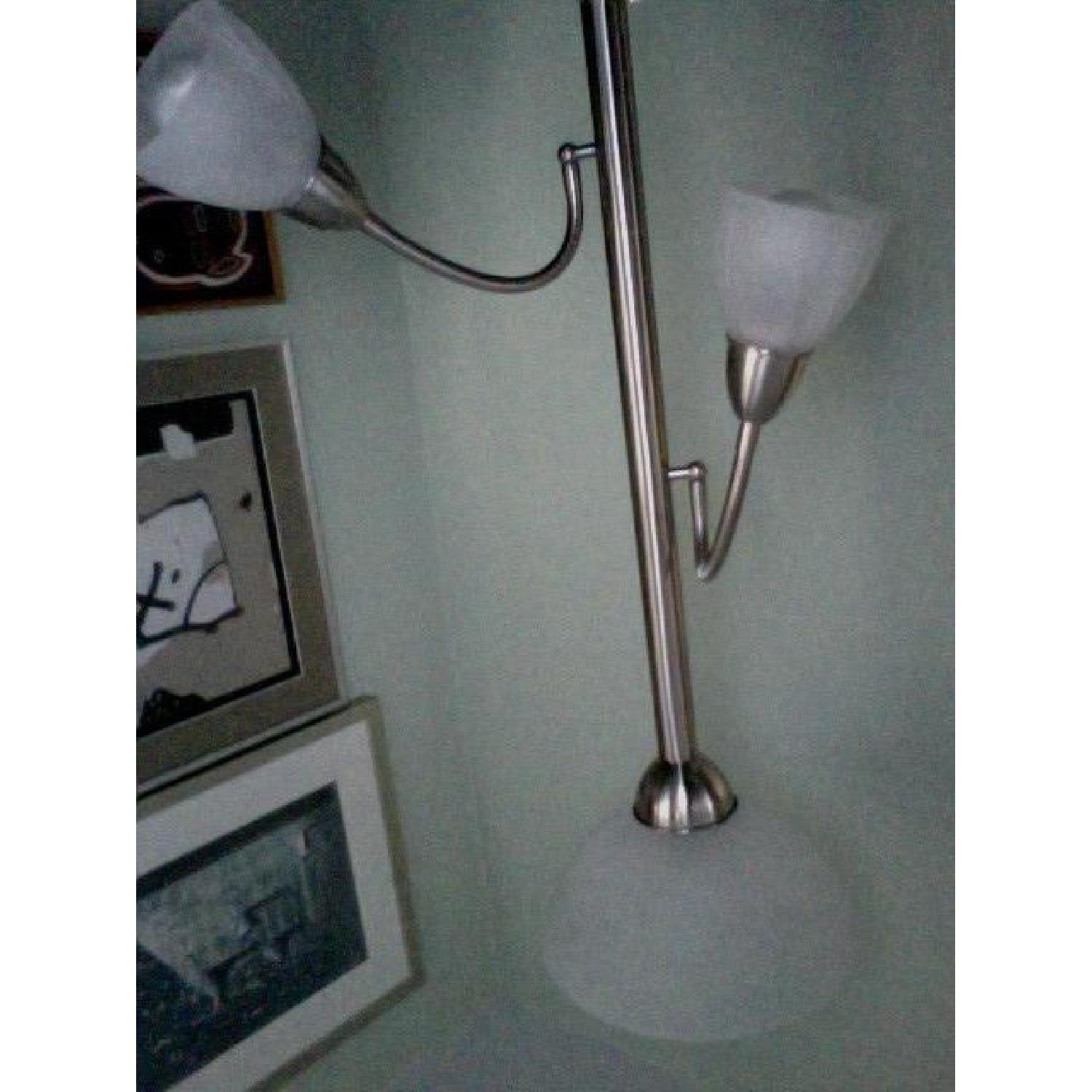 Lamps Plus Torchiere Floor Lamp w/ 2 Gooseneck Side Lamps - image-2