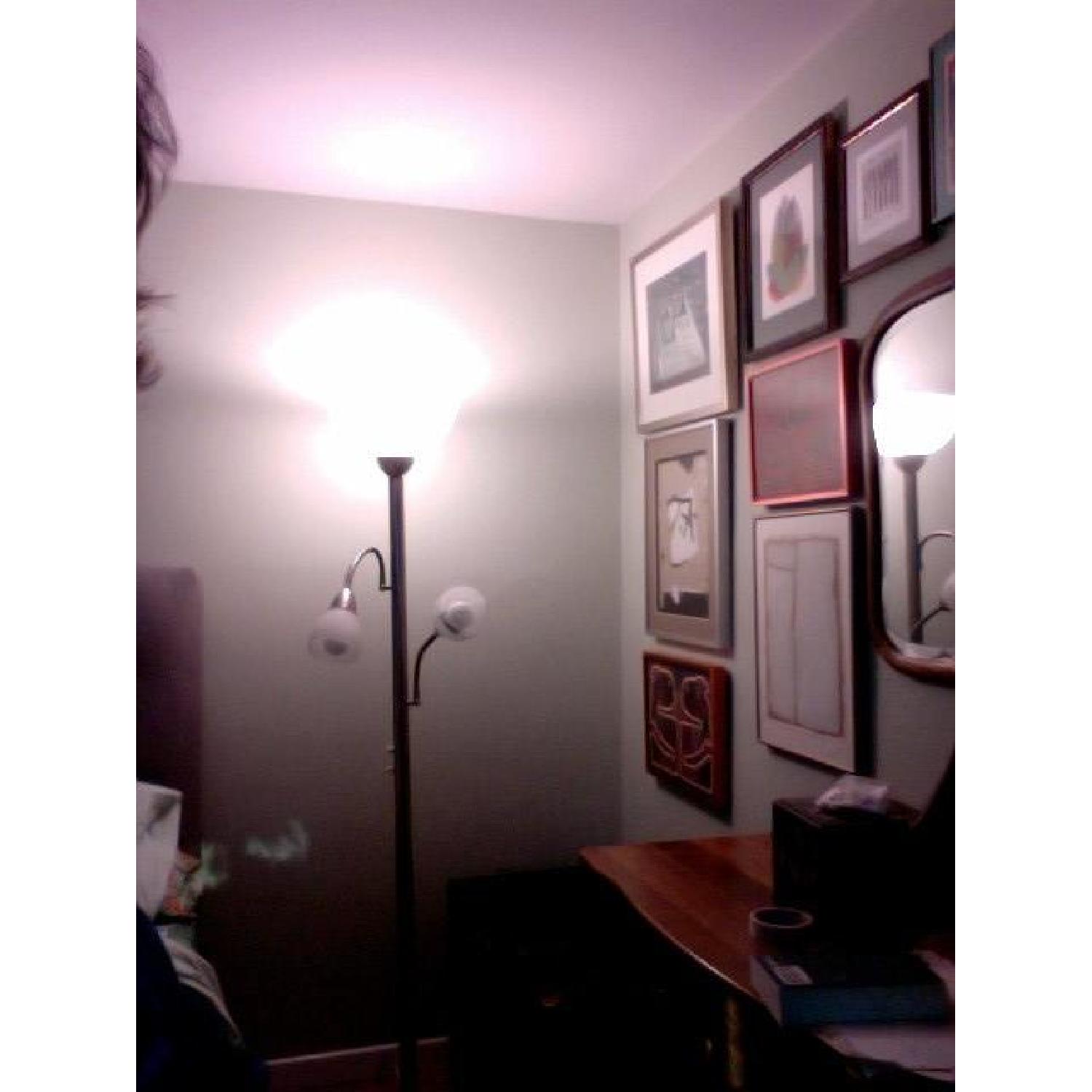 Lamps Plus Torchiere Floor Lamp w/ 2 Gooseneck Side Lamps - image-4