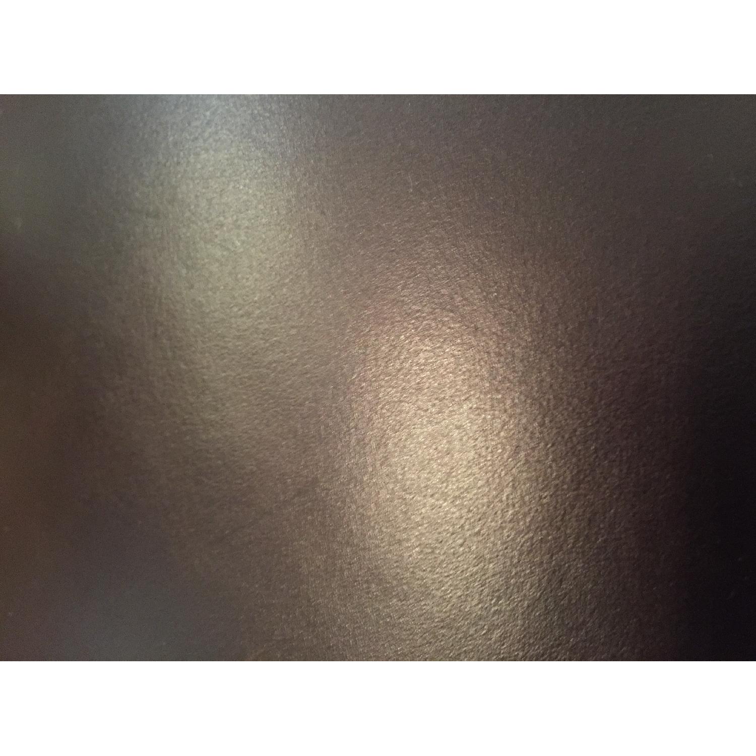 Pottery Barn Manhattan Leather Sleeper Sofa w/ Ottoman - image-6