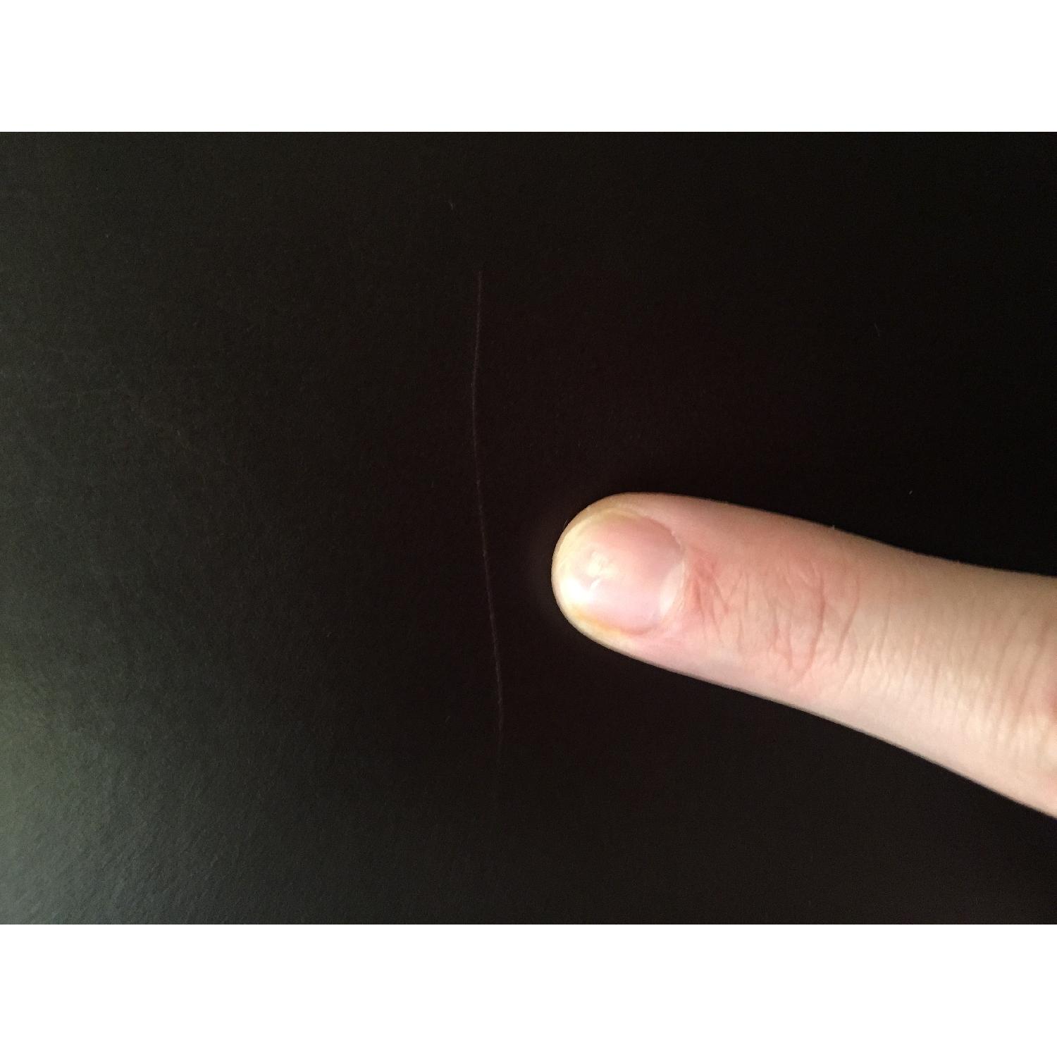 Pottery Barn Manhattan Leather Sleeper Sofa w/ Ottoman - image-7