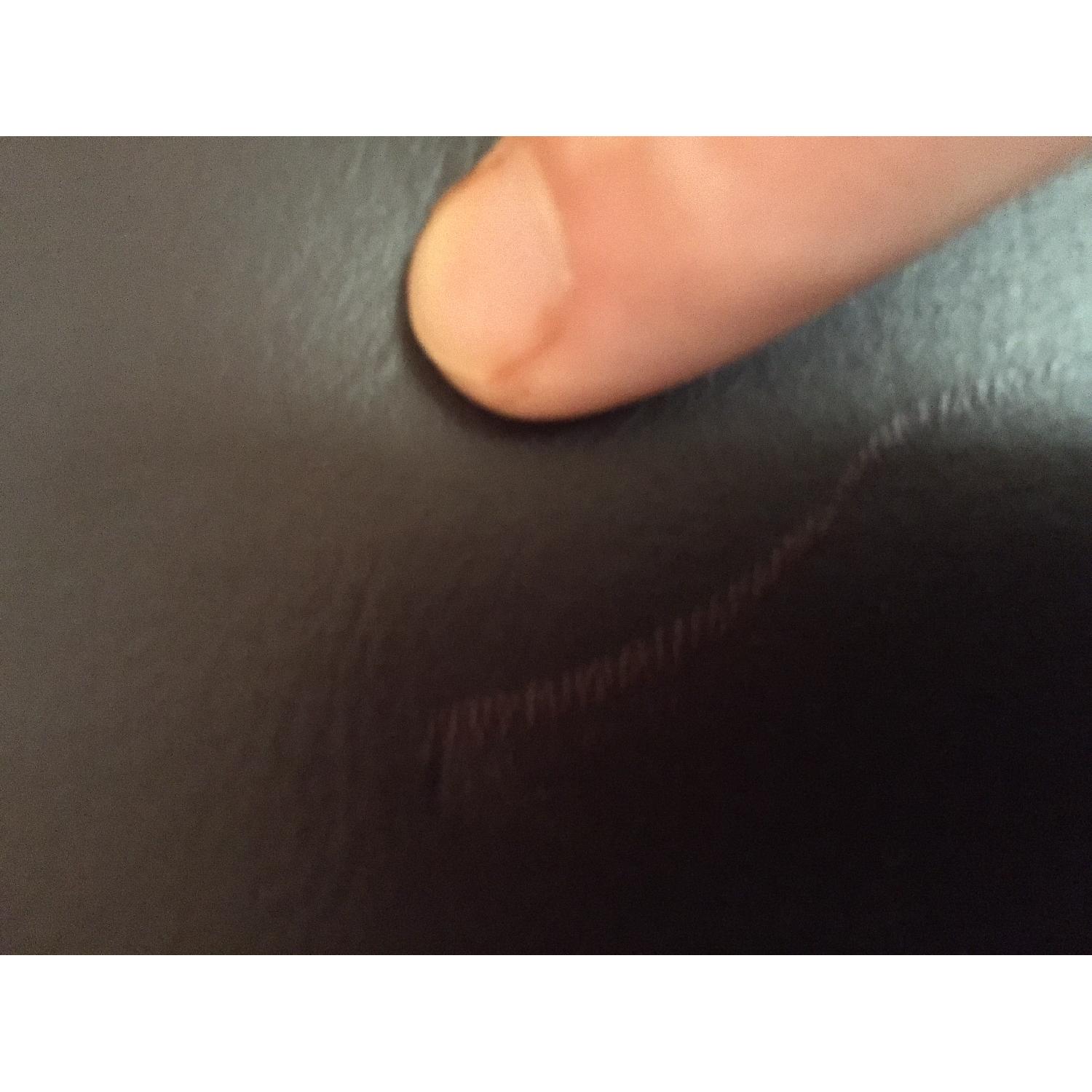 Pottery Barn Manhattan Leather Sleeper Sofa w/ Ottoman - image-8