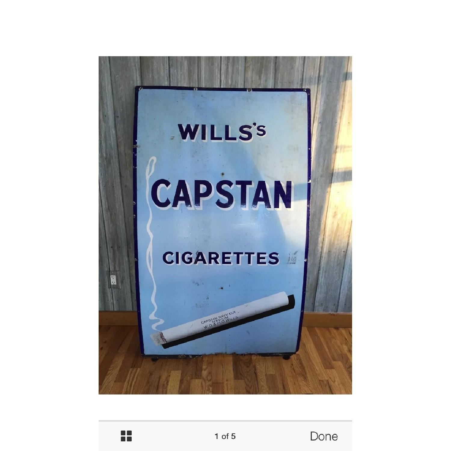 Antique Wills's Capstan Cigarette Sign-Oversized - image-1