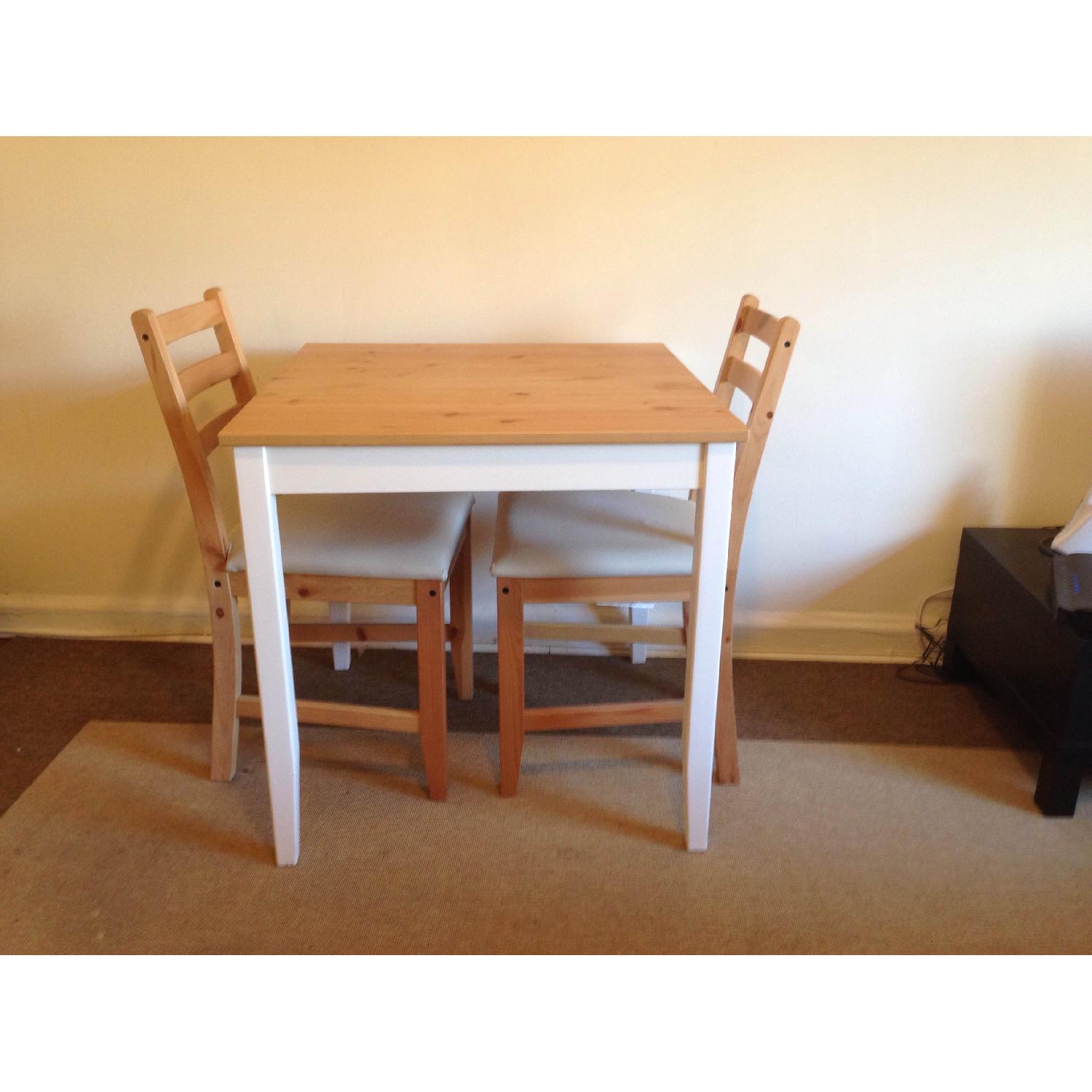 Ikea Lerhamn 3 Piece Dining Set - AptDeco