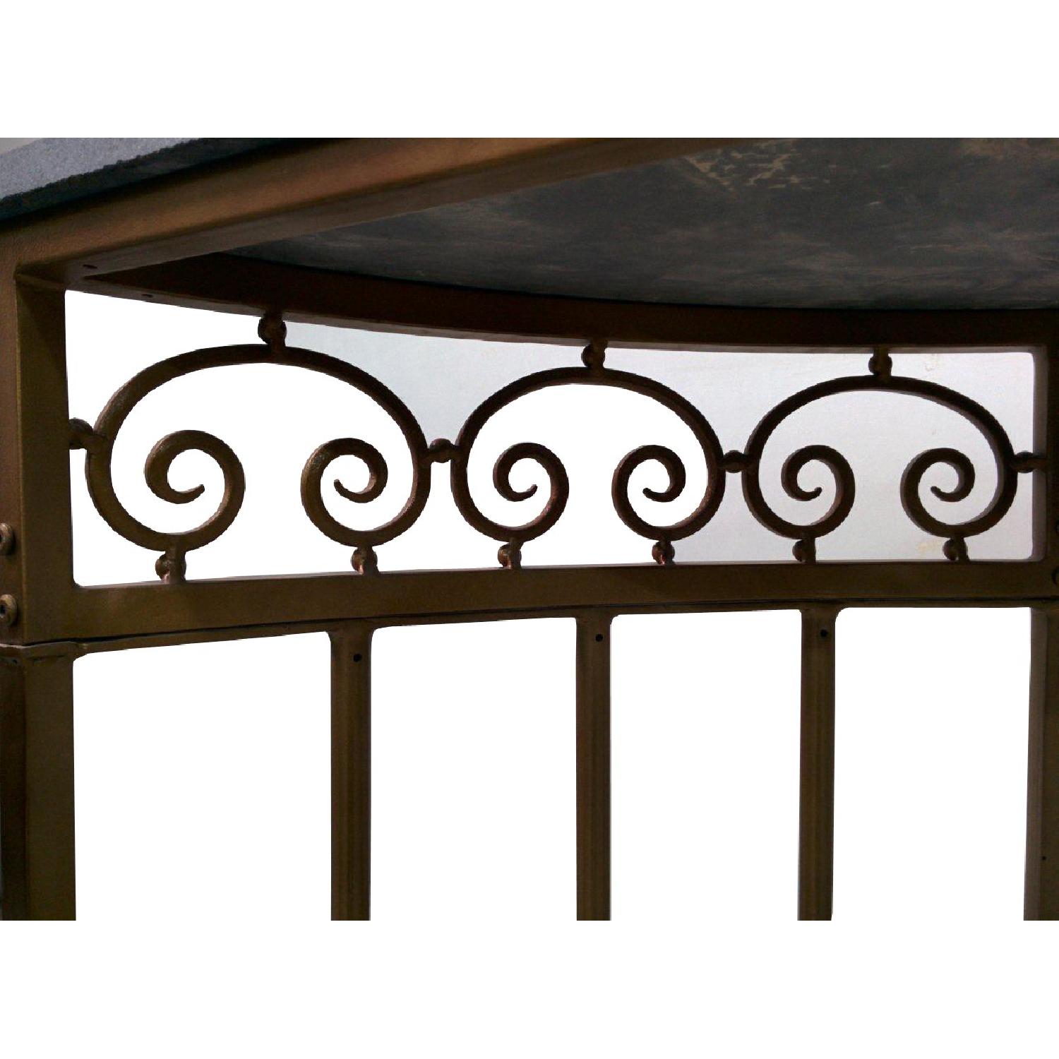 Designe Gallerie Metal Console Table with Marble Top Golden - image-4