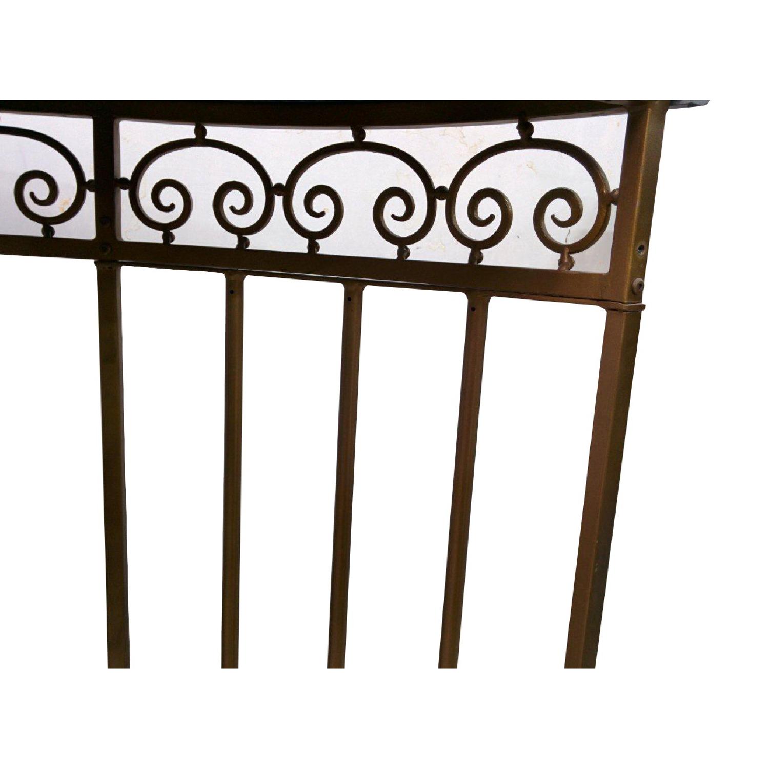 Designe Gallerie Metal Console Table with Marble Top Golden - image-5
