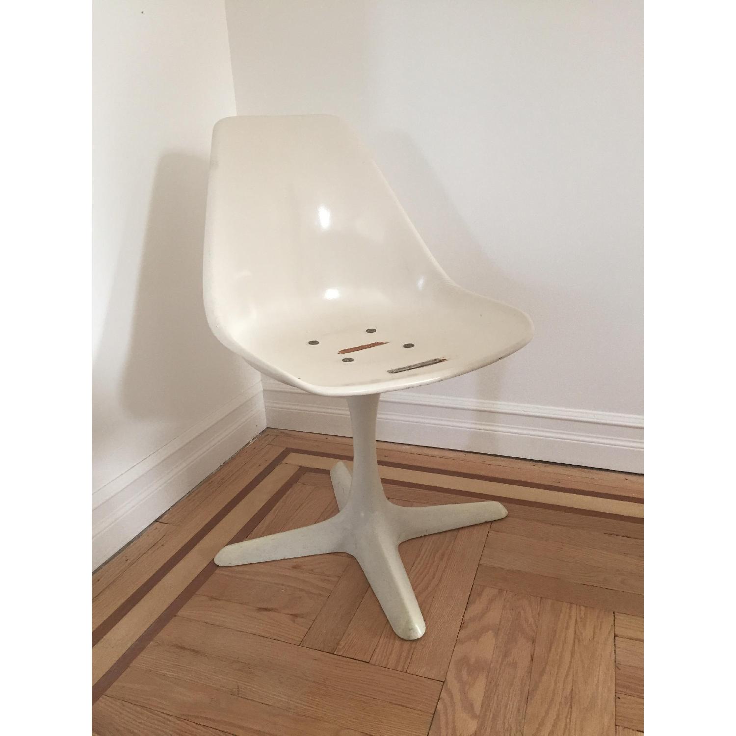 Arkana Mid-Century Eames-Style White Fiberglass Chairs - Set of 4 - image-1