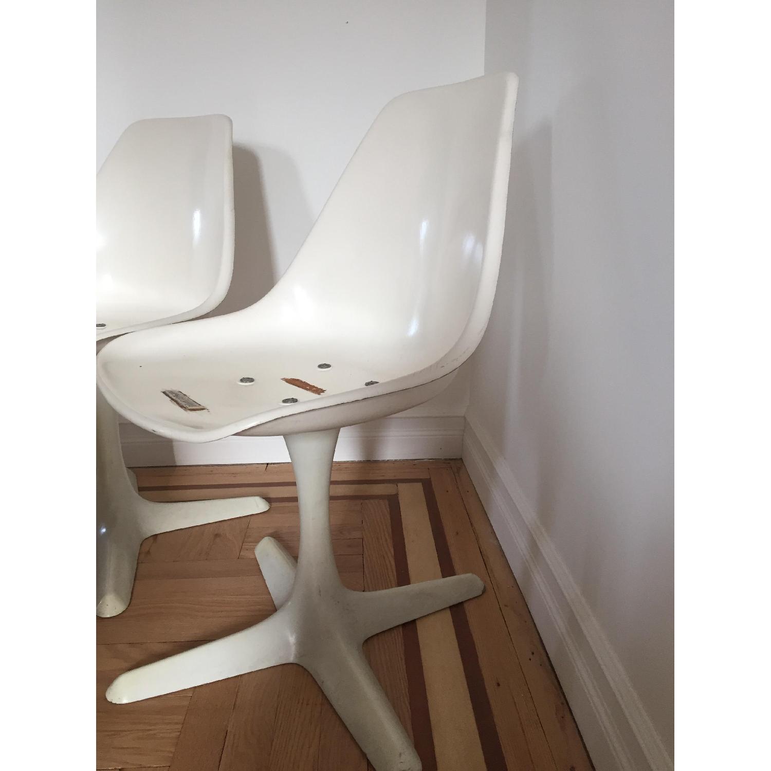 Arkana Mid-Century Eames-Style White Fiberglass Chairs - Set of 4 - image-3