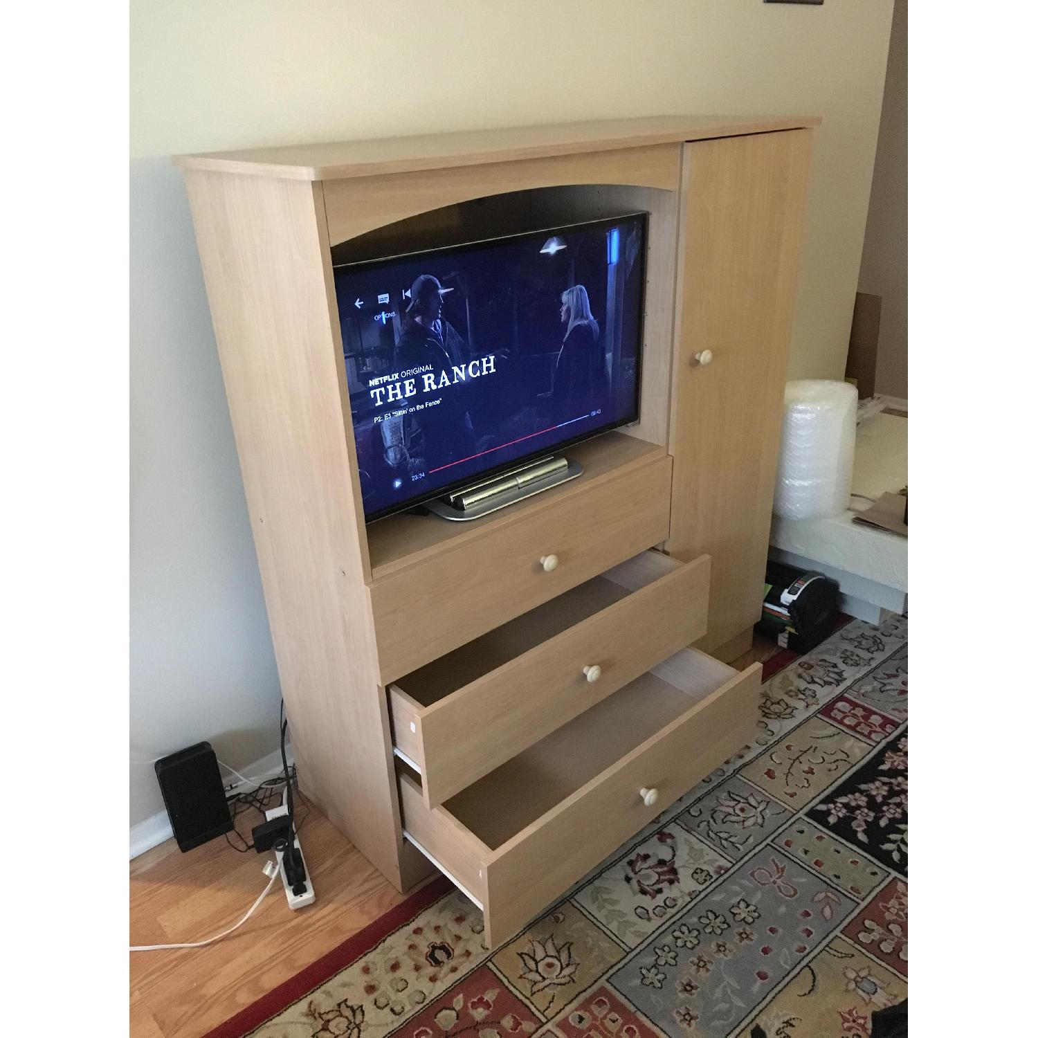 Media Center/Armoire w/ Adjustable Shelving AptDeco