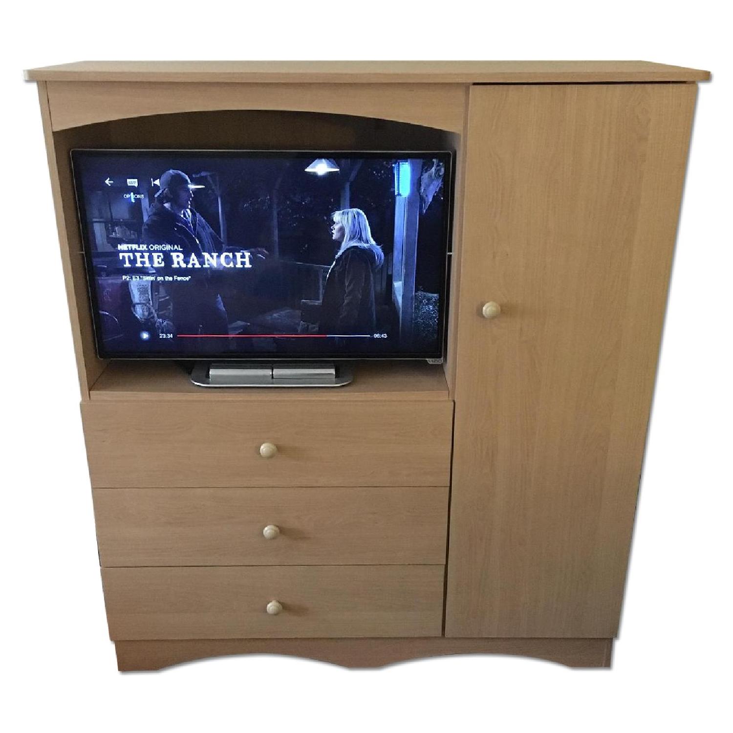 Media Center/Armoire w/ Adjustable Shelving AptDeco