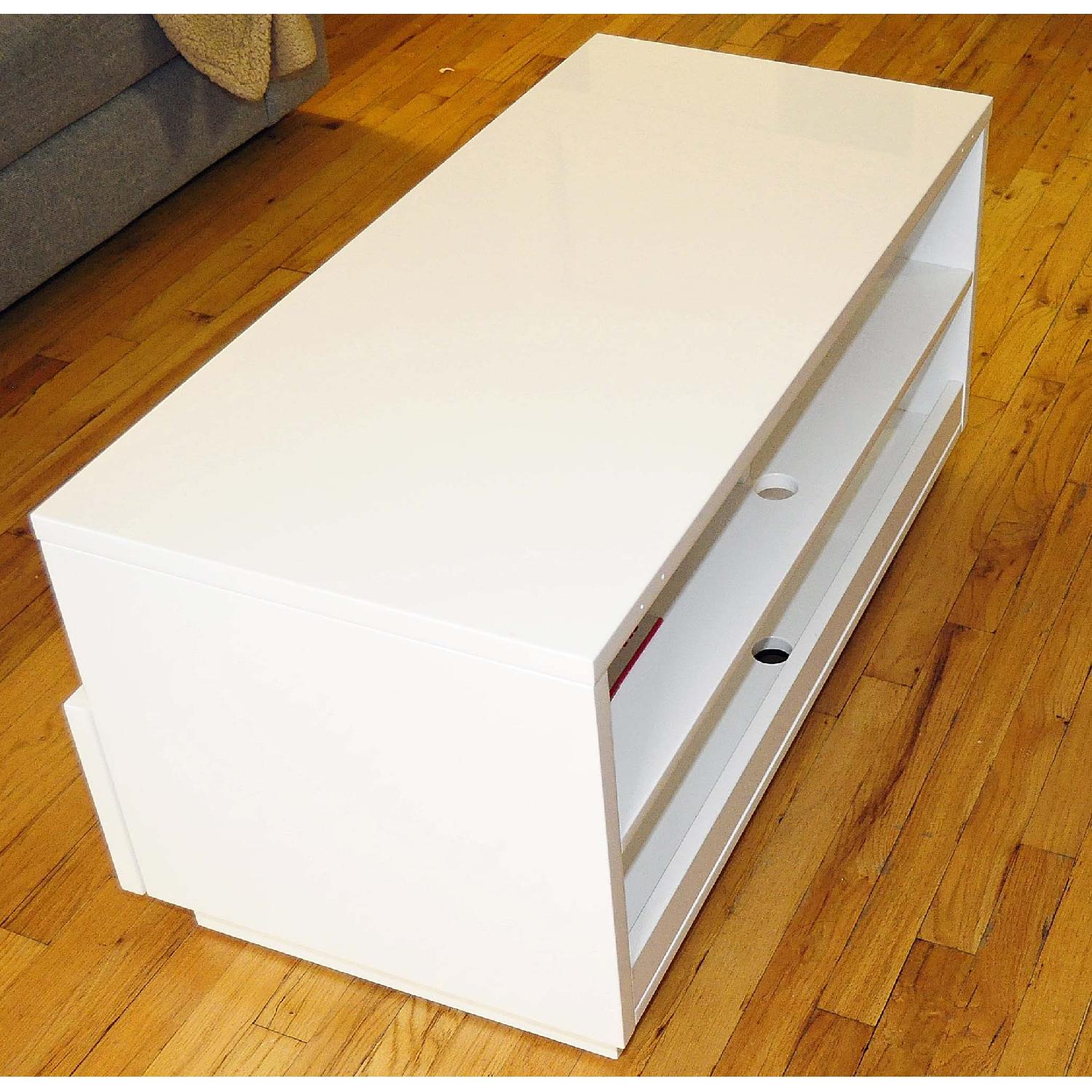 CB2 Chill White Mini Media Console - image-1