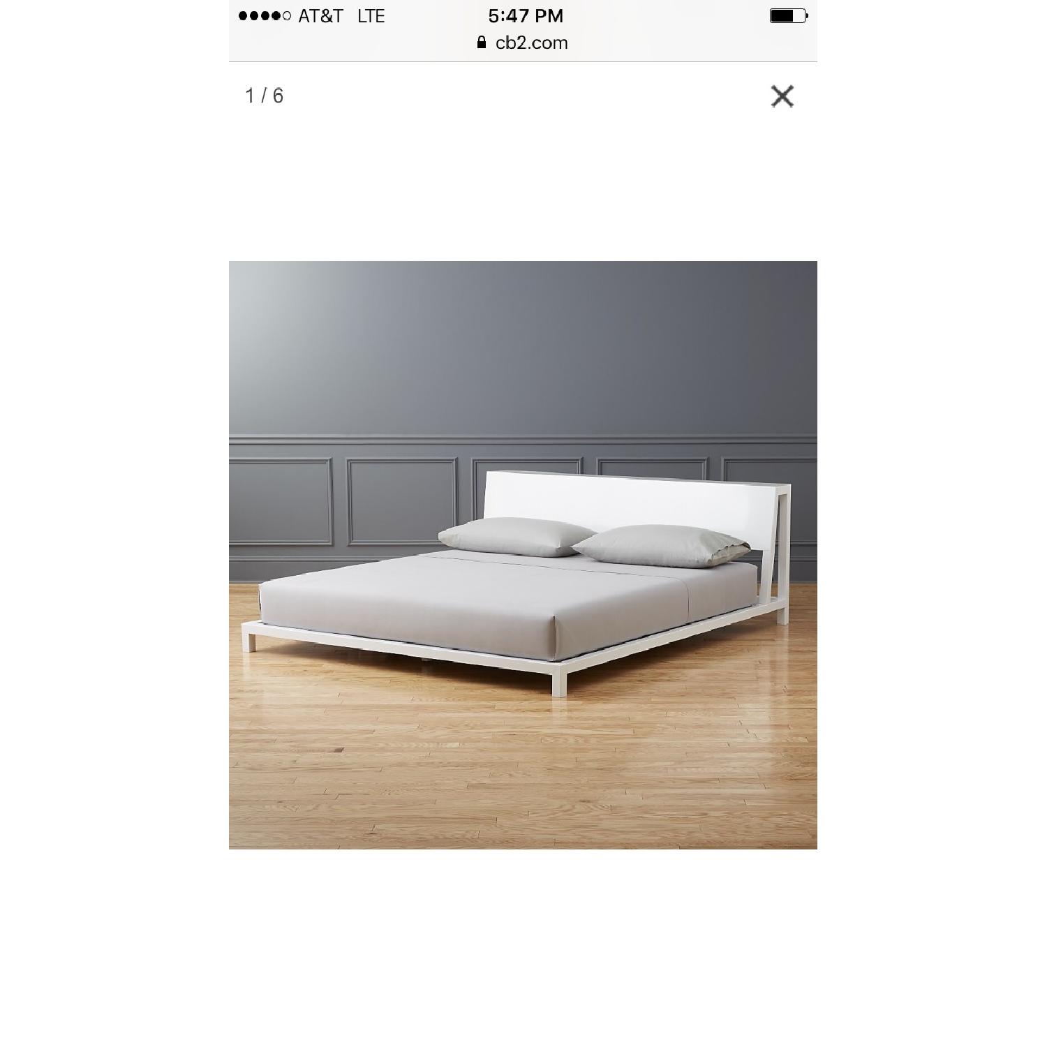 CB2 Alpine King Size White Bed - image-1