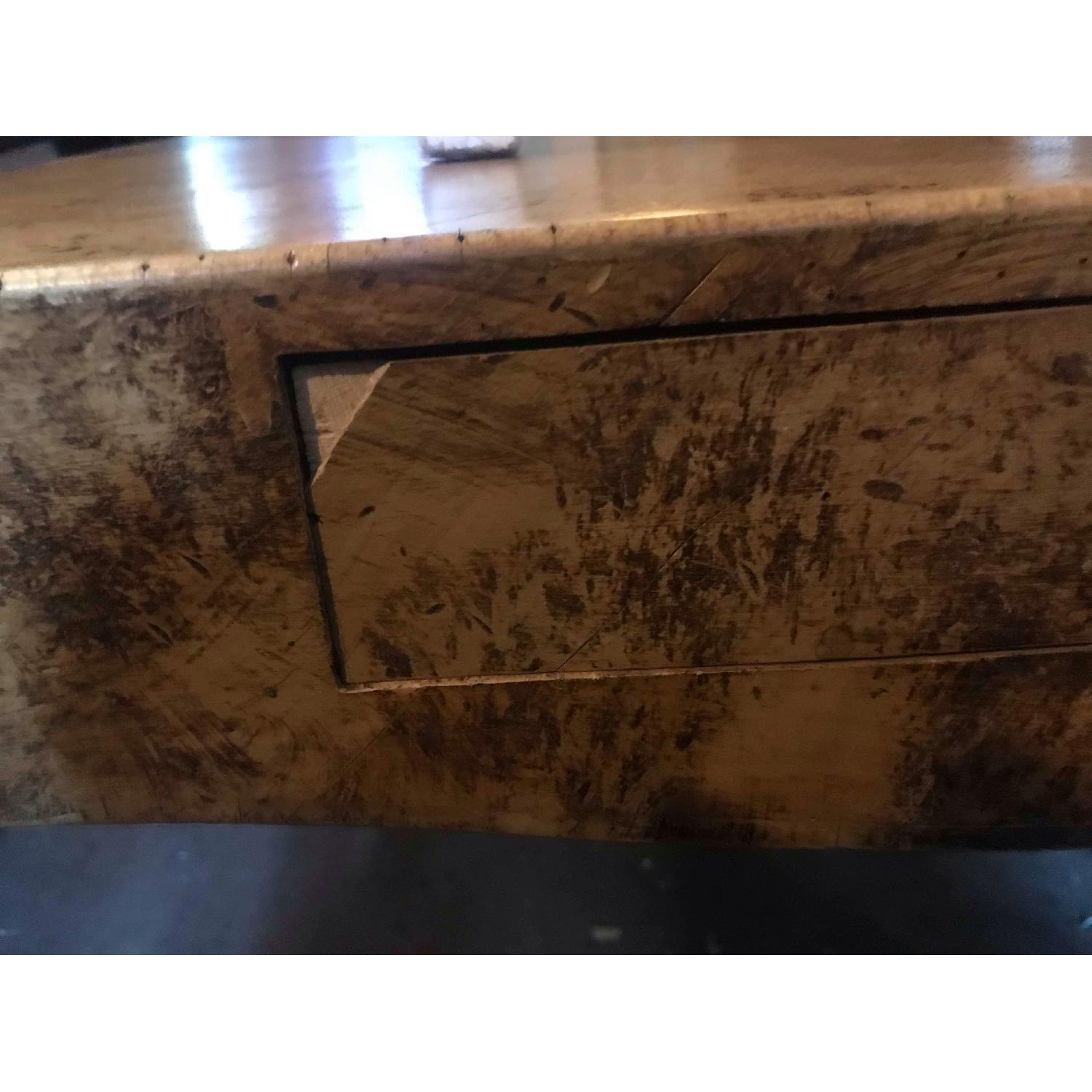 Vintage Chess & Checkers Game Table w/ 4 Drink Holders - image-5