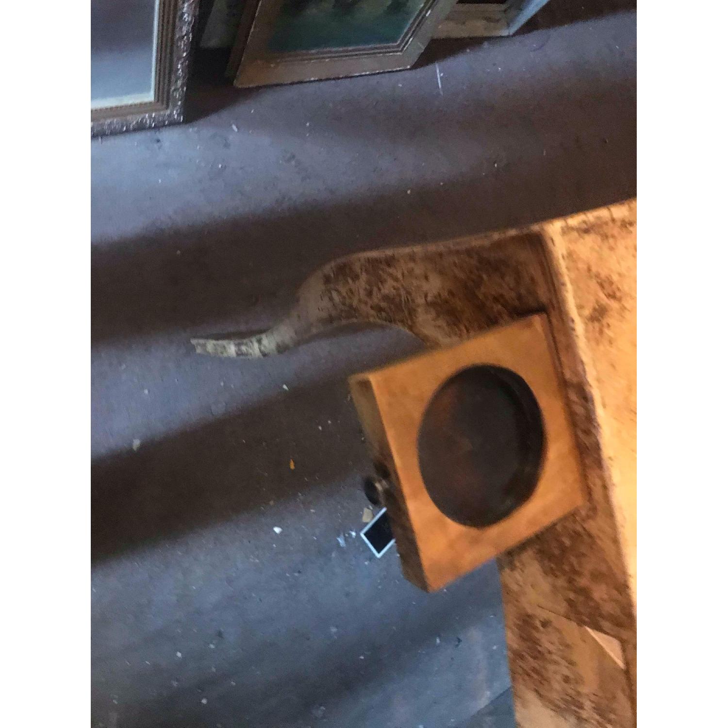 Vintage Chess & Checkers Game Table w/ 4 Drink Holders - image-8