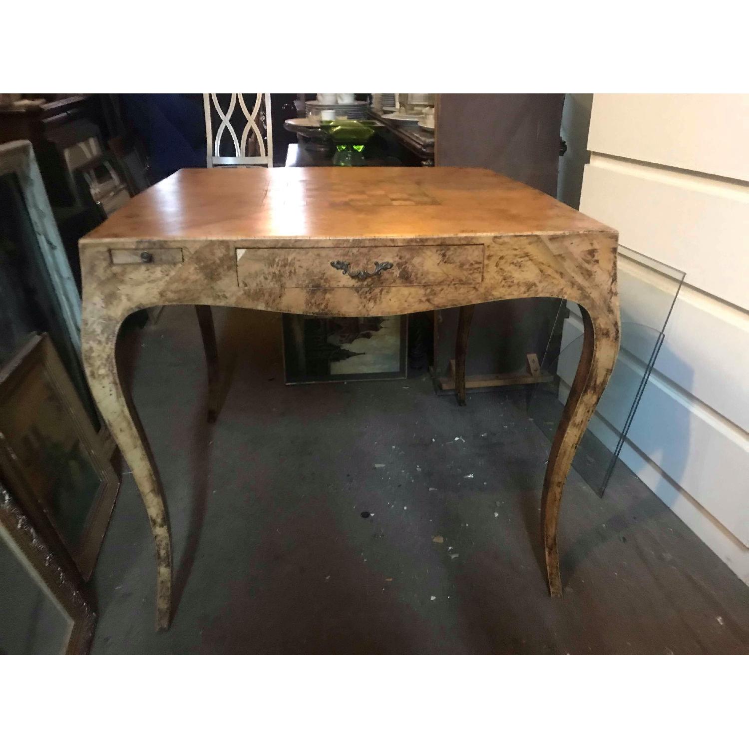 Vintage Chess & Checkers Game Table w/ 4 Drink Holders - image-18