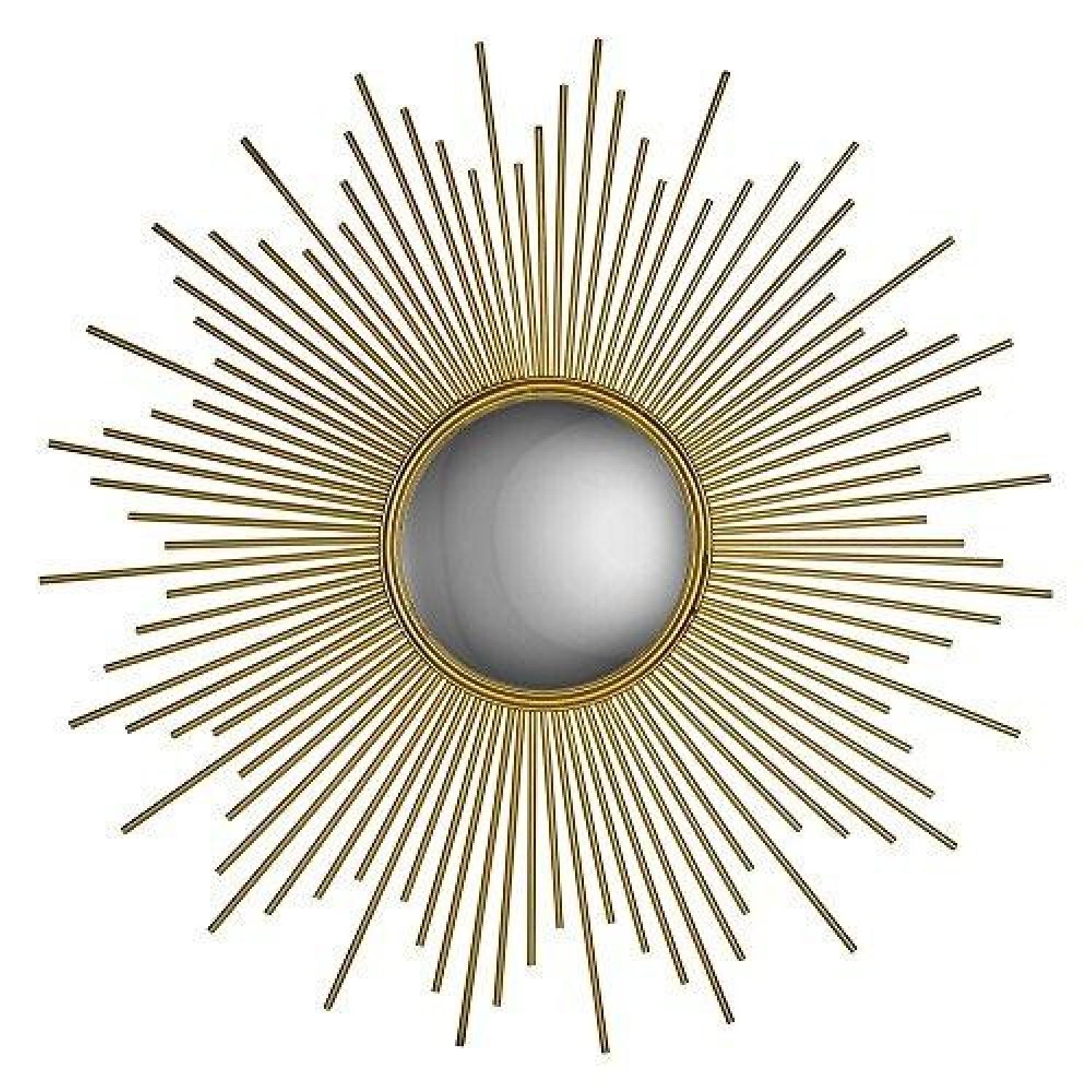 Renwil Nyambi Round Medium Mirror w/ Gold Leaf Finish - image-0