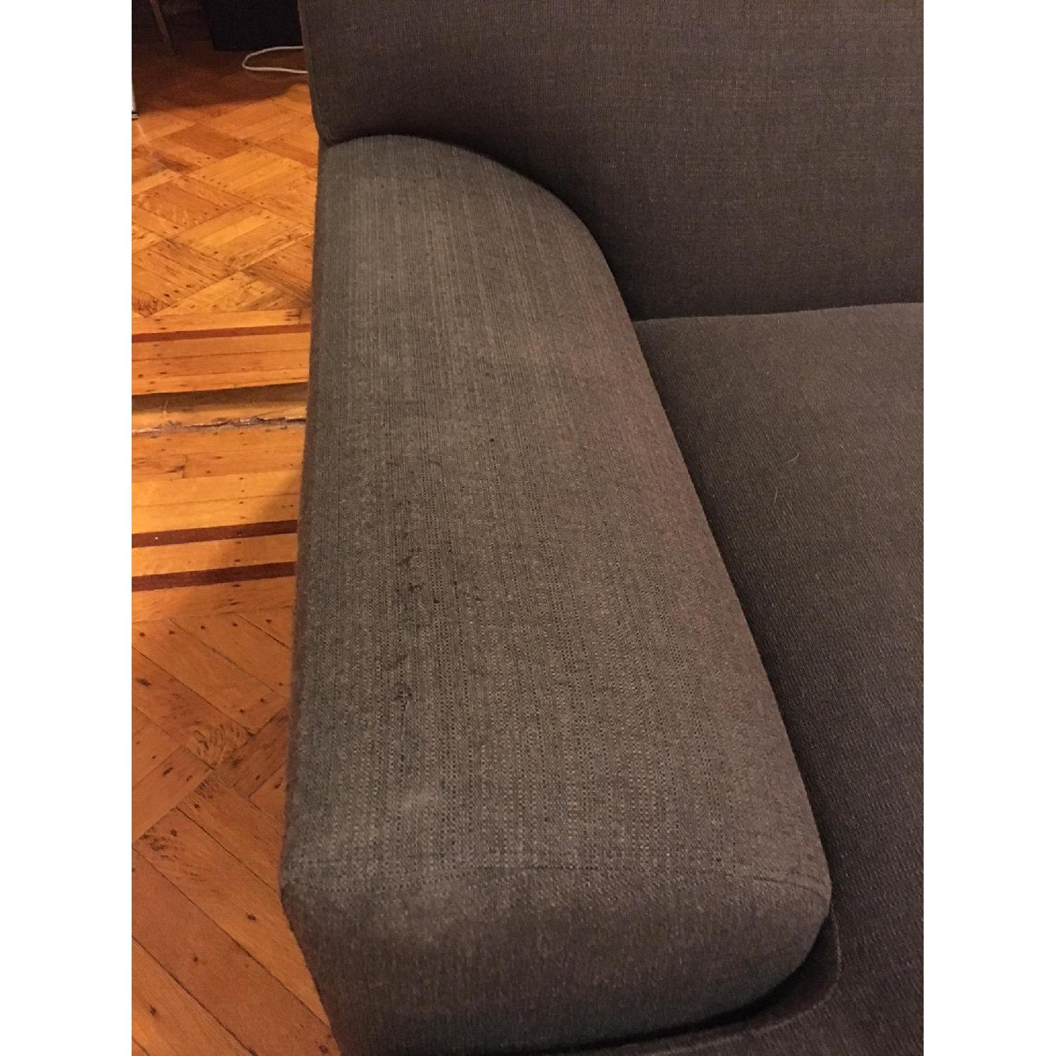Room & Board Luca Gray Sectional Sofa w/ Chaise - image-3